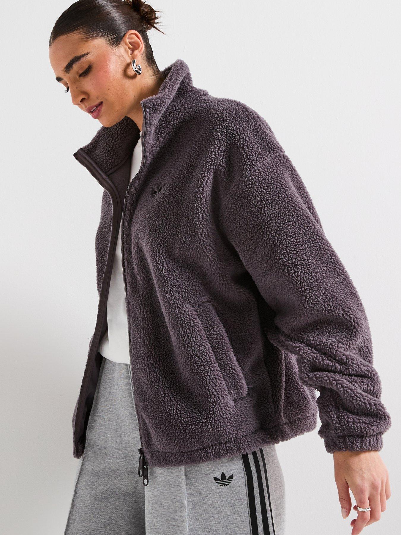 Image 5 of 6 of adidas Originals Women's Essentials Teddy Jacket - Dark Grey