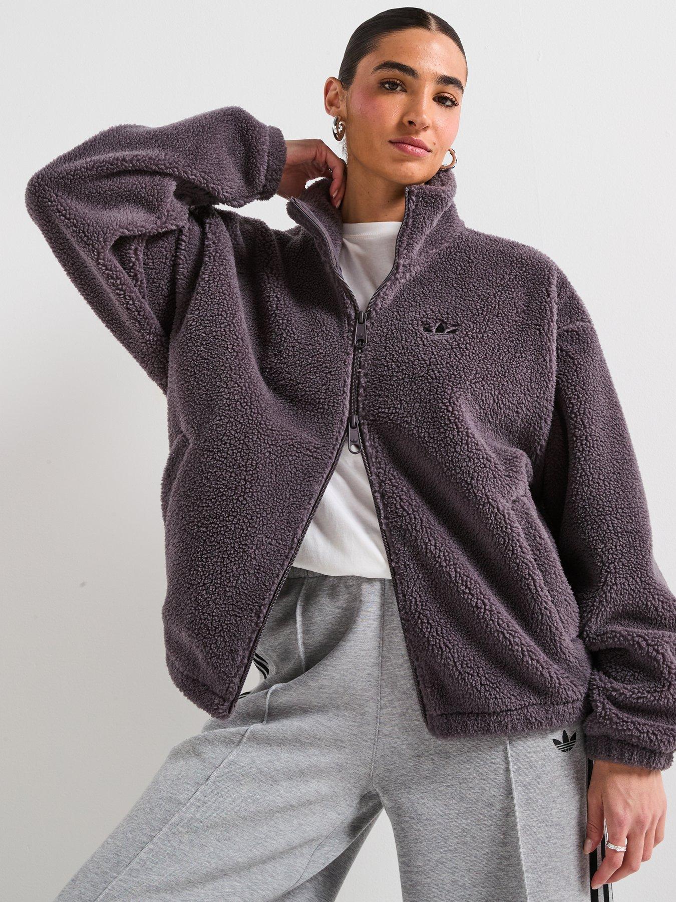 Image 6 of 6 of adidas Originals Women's Essentials Teddy Jacket - Dark Grey