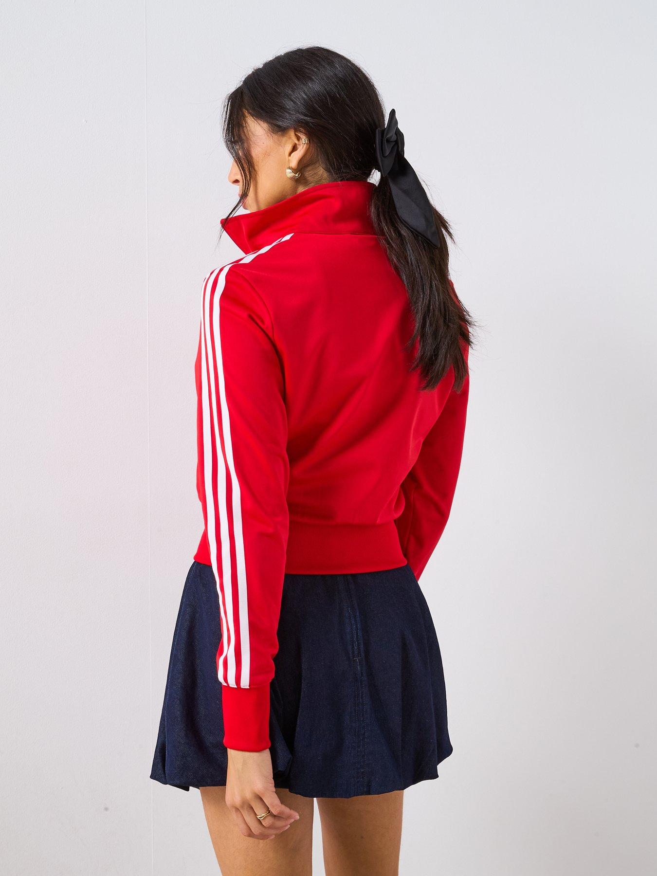  image of adidas-originals-womens-firebird-adicolor-track-top-red