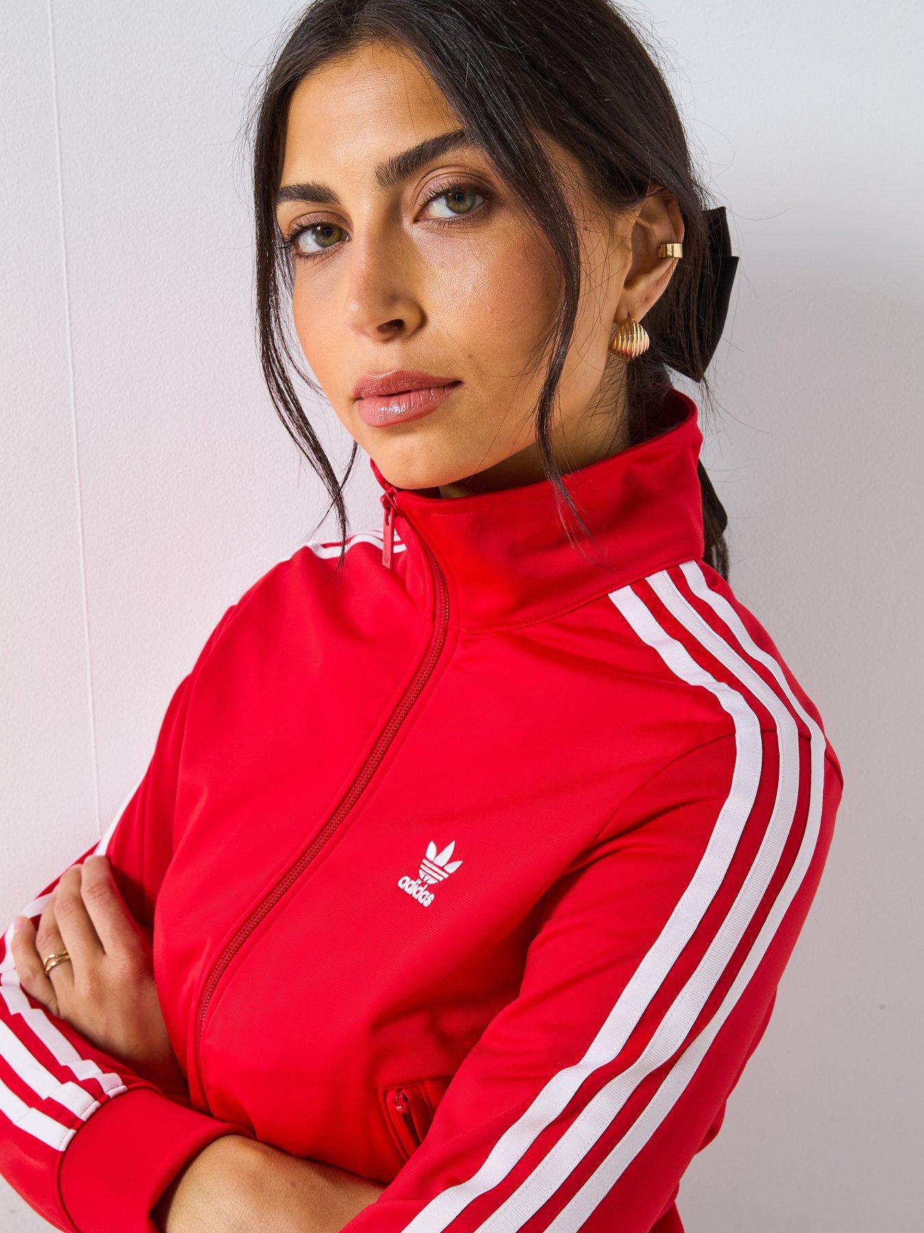  image of adidas-originals-womens-firebird-adicolor-track-top-red