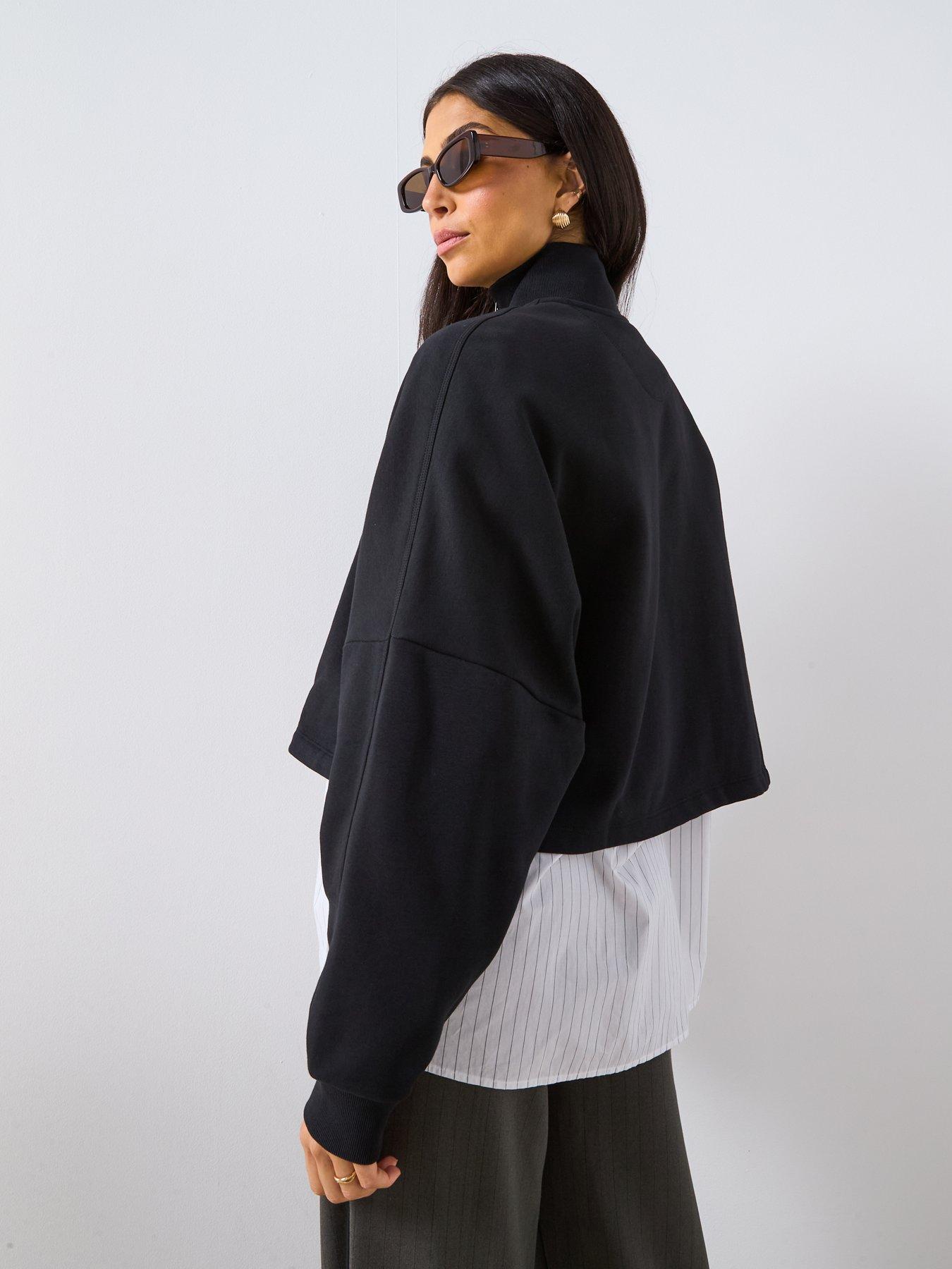 Image 2 of 5 of adidas Originals Women's Essentials 1/2 Zip Fleece Sweatshirt - Black