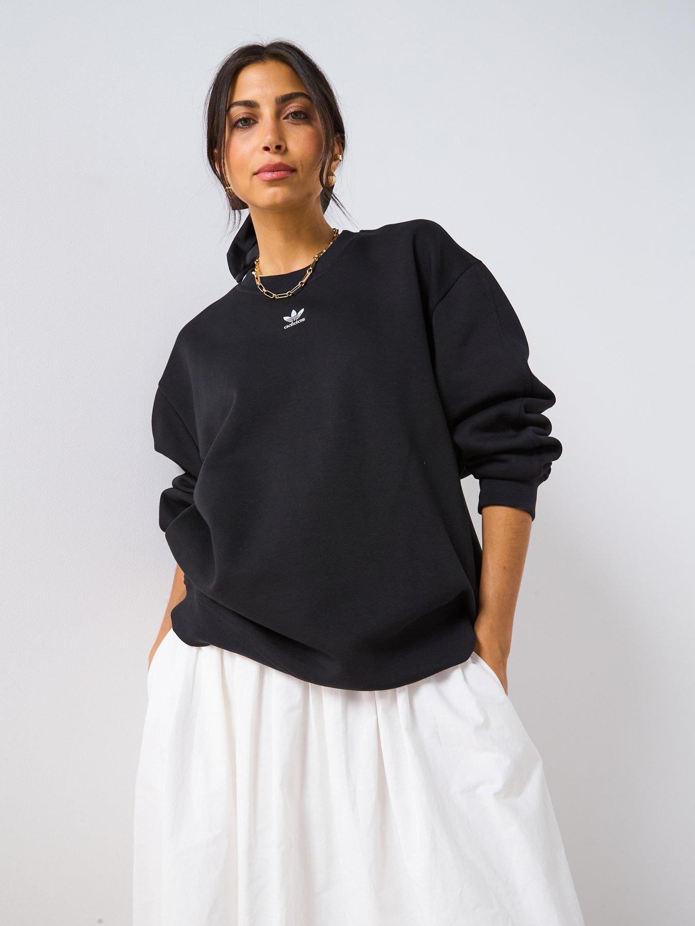 undefined Women's Essentials Oversized Fleece Crew - Black