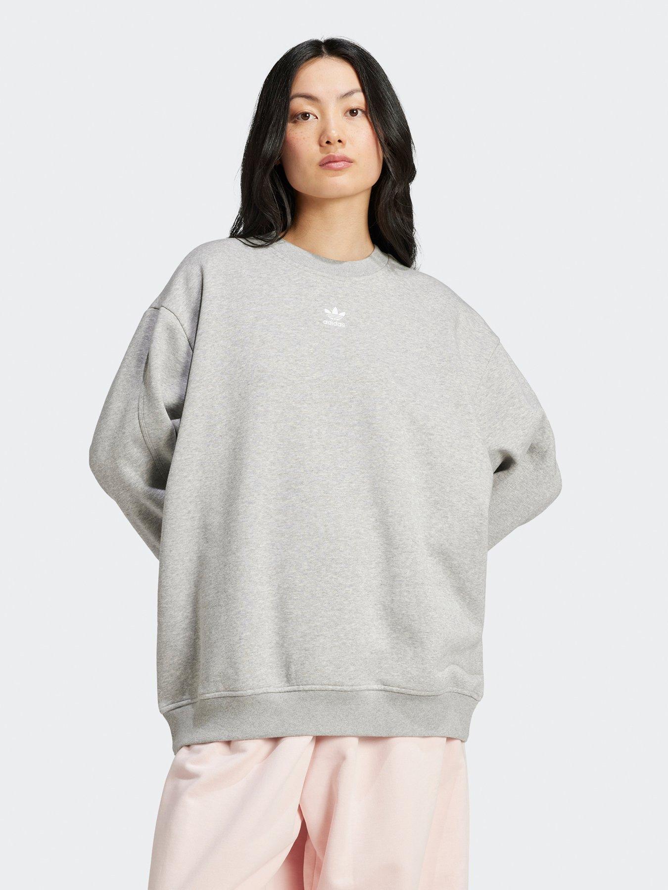 undefined Women's Essentials Fleece Oversized Crew Sweatshirt - Grey