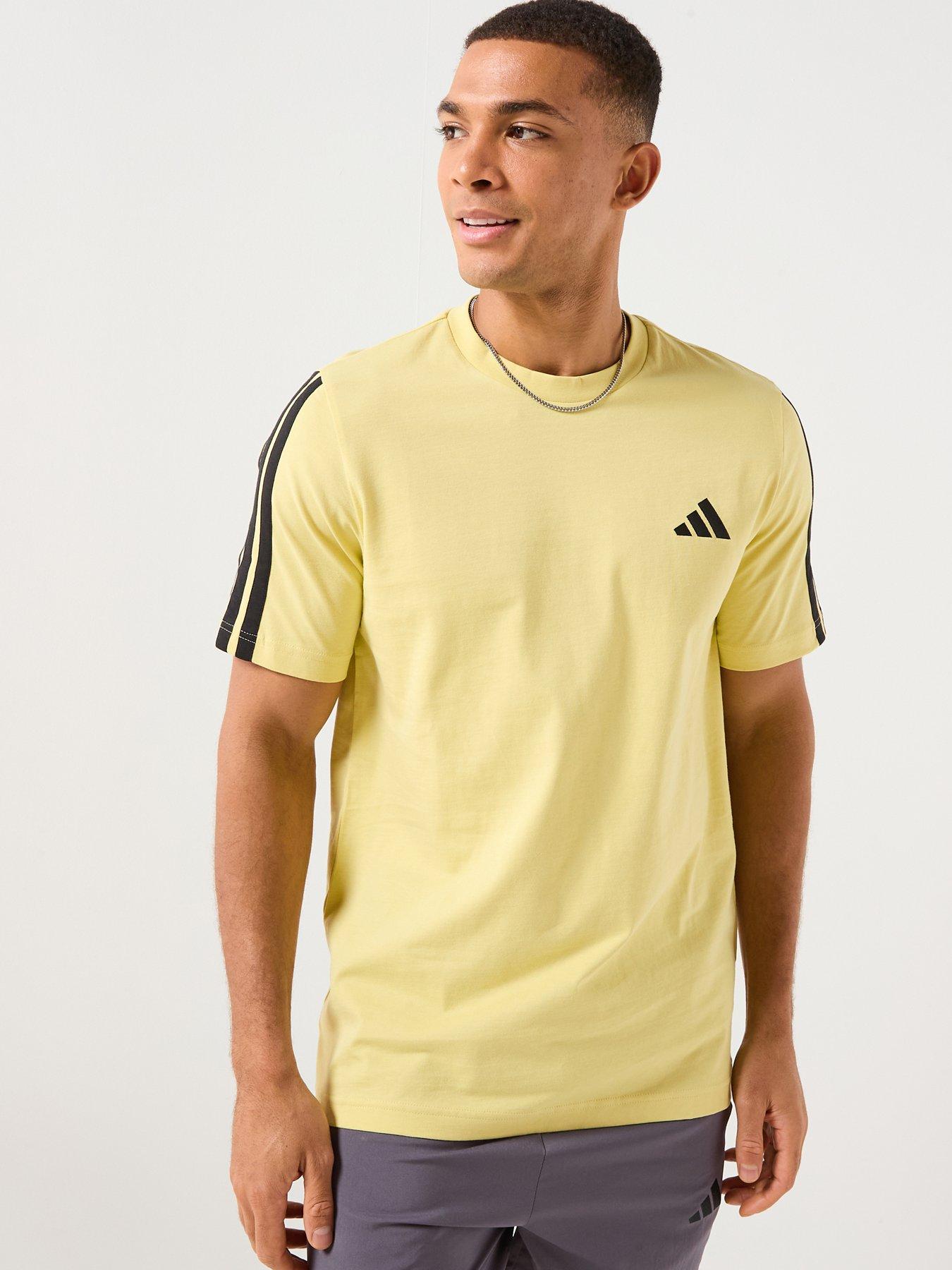 adidas-sportswear-mens-3-stripes-t-shirt-yellow