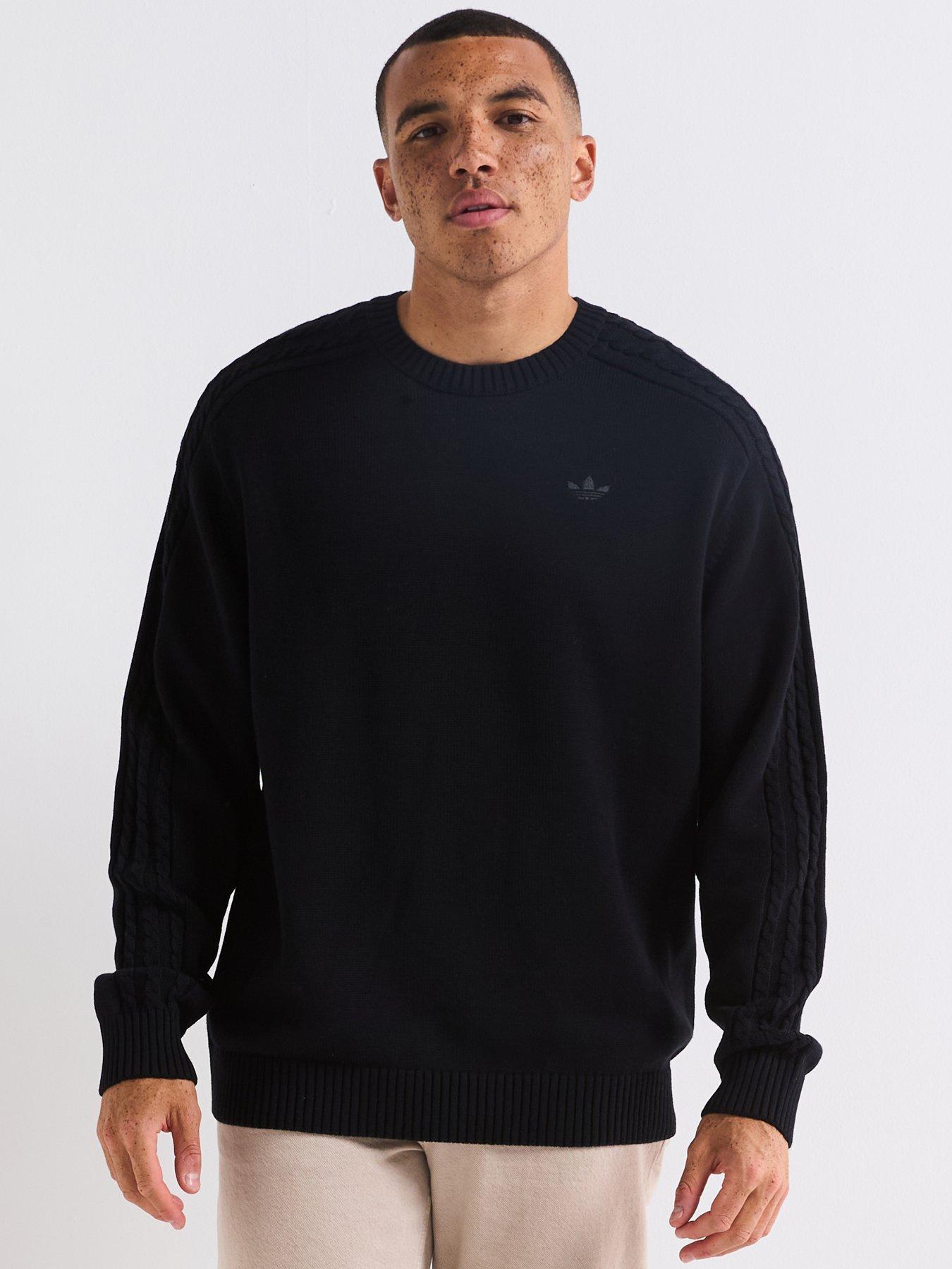 adidas Originals Men's Premium Essentials Knit Crewneck - Black