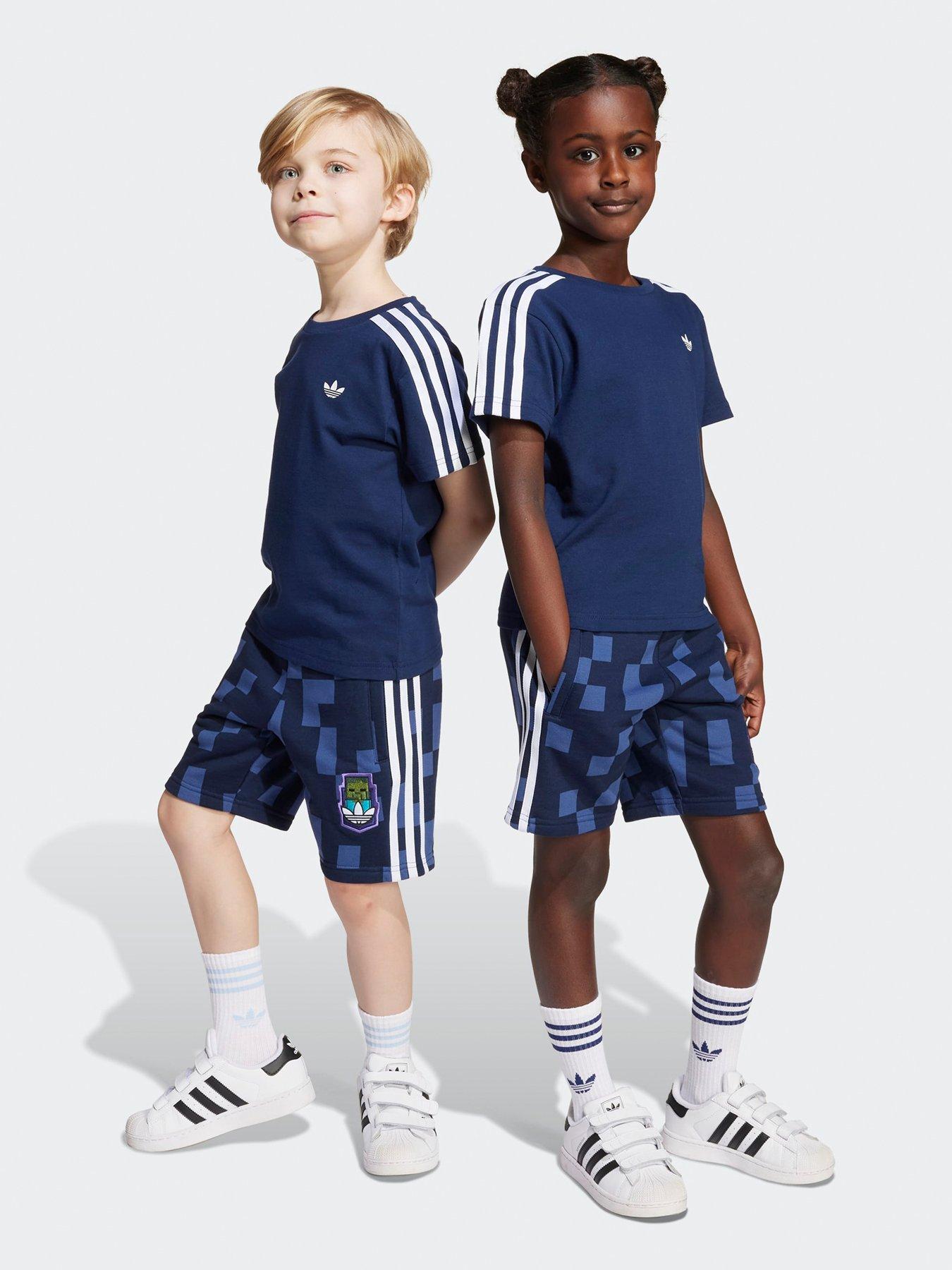 undefined Kids Unisex X Minecraft Shorts And T-Shirt Set - Blue