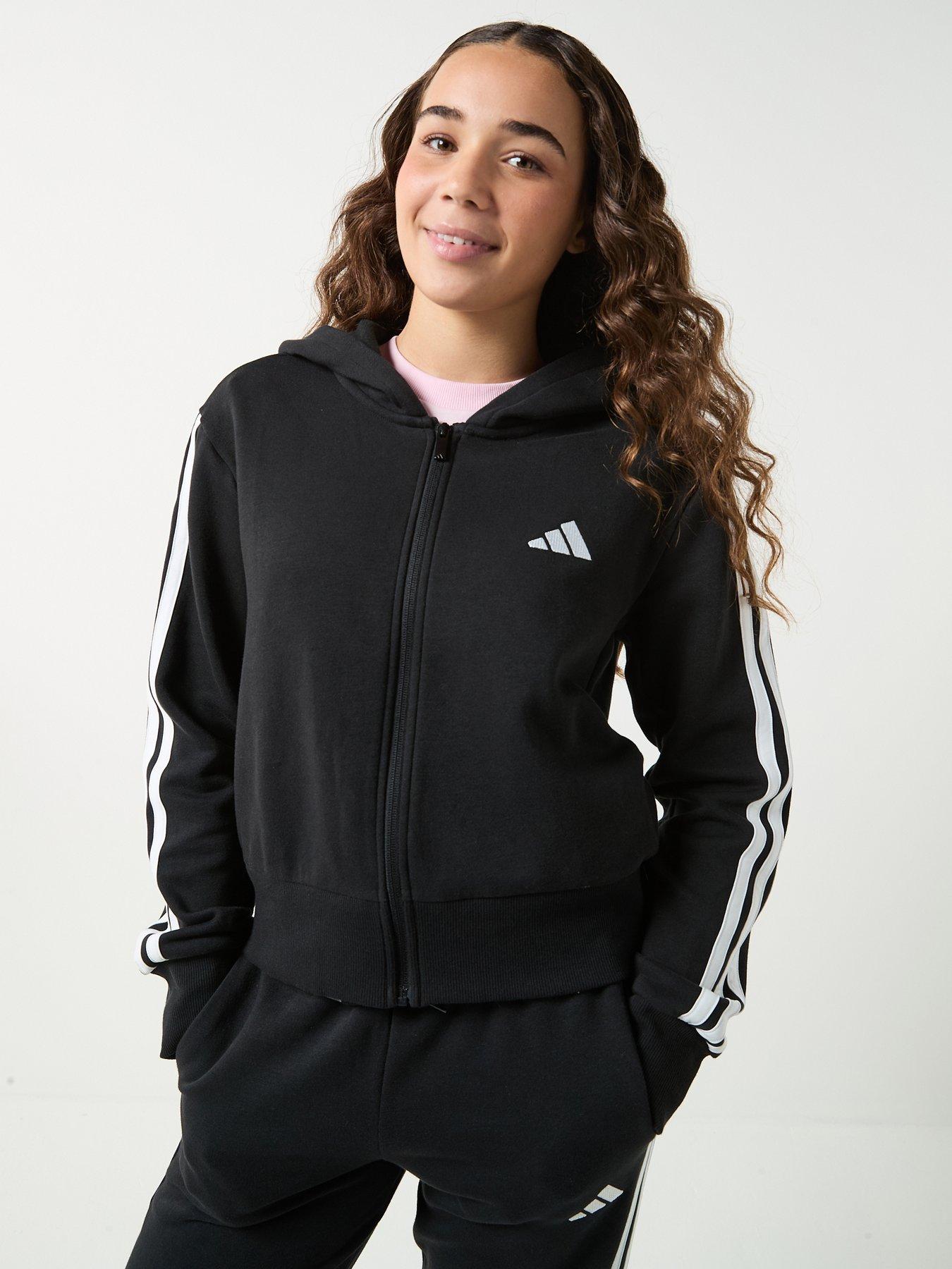 adidas-sportswear-junior-girls-fleece-hoodie-and-pant-tracksuit--black