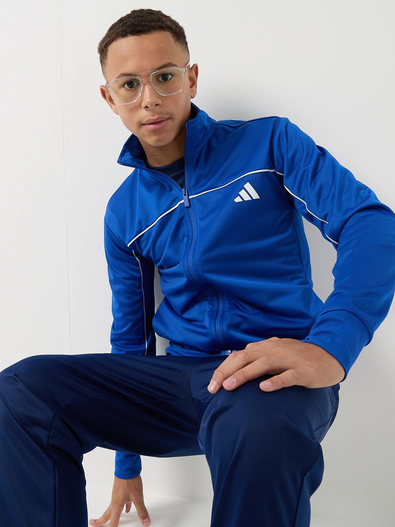 Image 1 of 5 of adidas Sportswear Junior Boys Tricot Tracksuit-blue