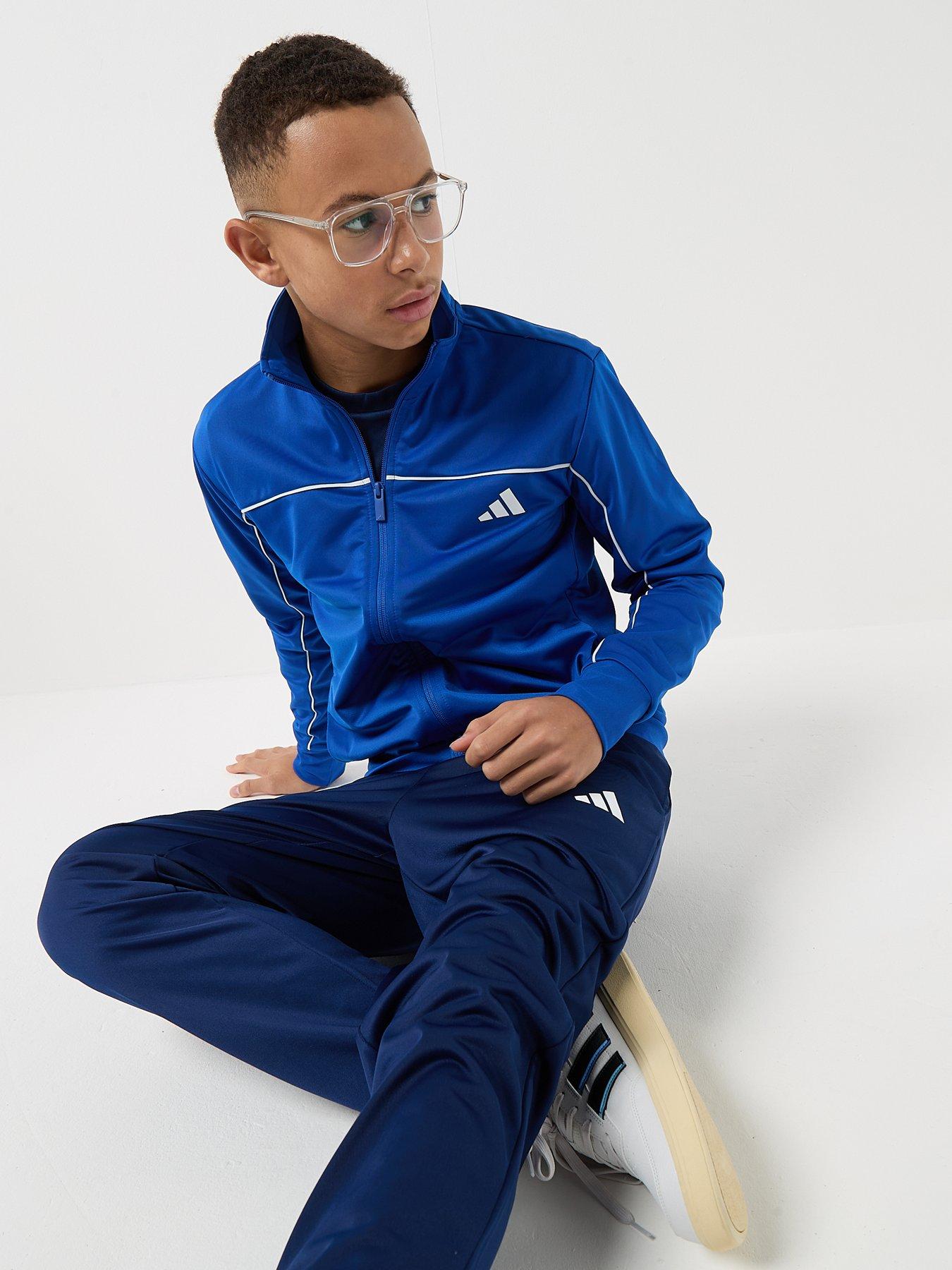 Image 4 of 5 of adidas Sportswear Junior Boys Tricot Tracksuit-blue