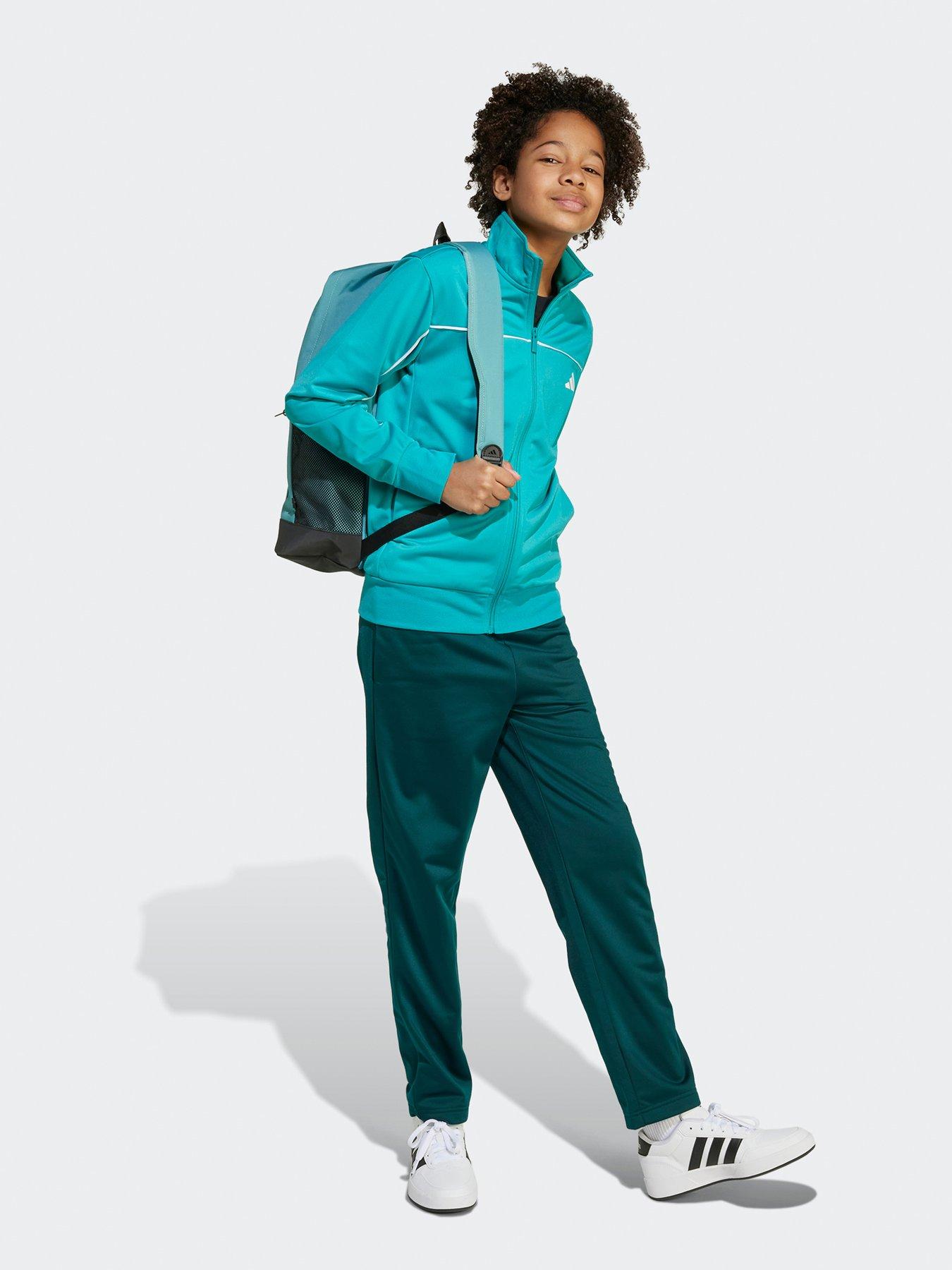 Image 1 of 5 of adidas Sportswear Junior Boys Tricot Tracksuit-green