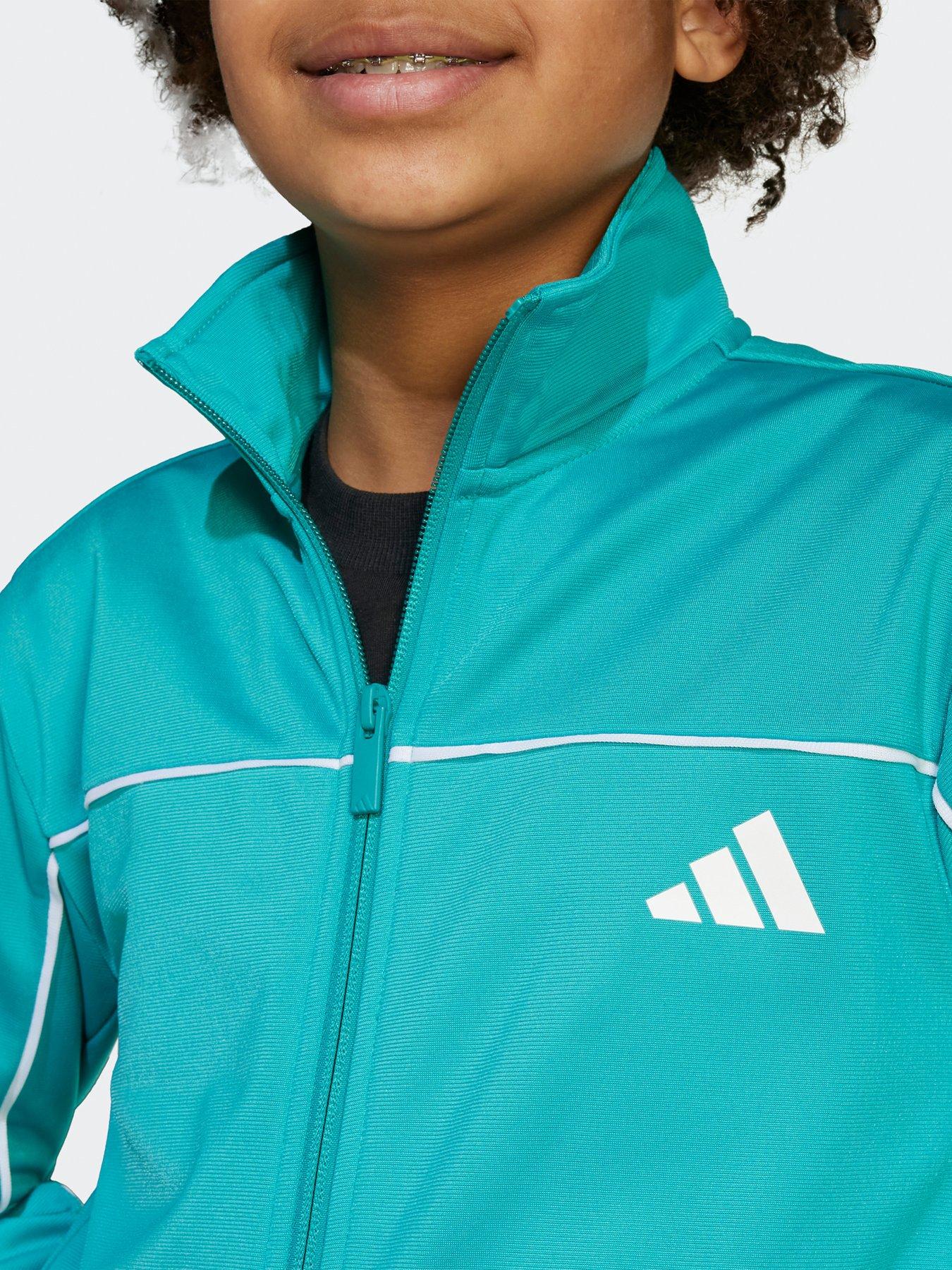 Image 4 of 5 of adidas Sportswear Junior Boys Tricot Tracksuit-green