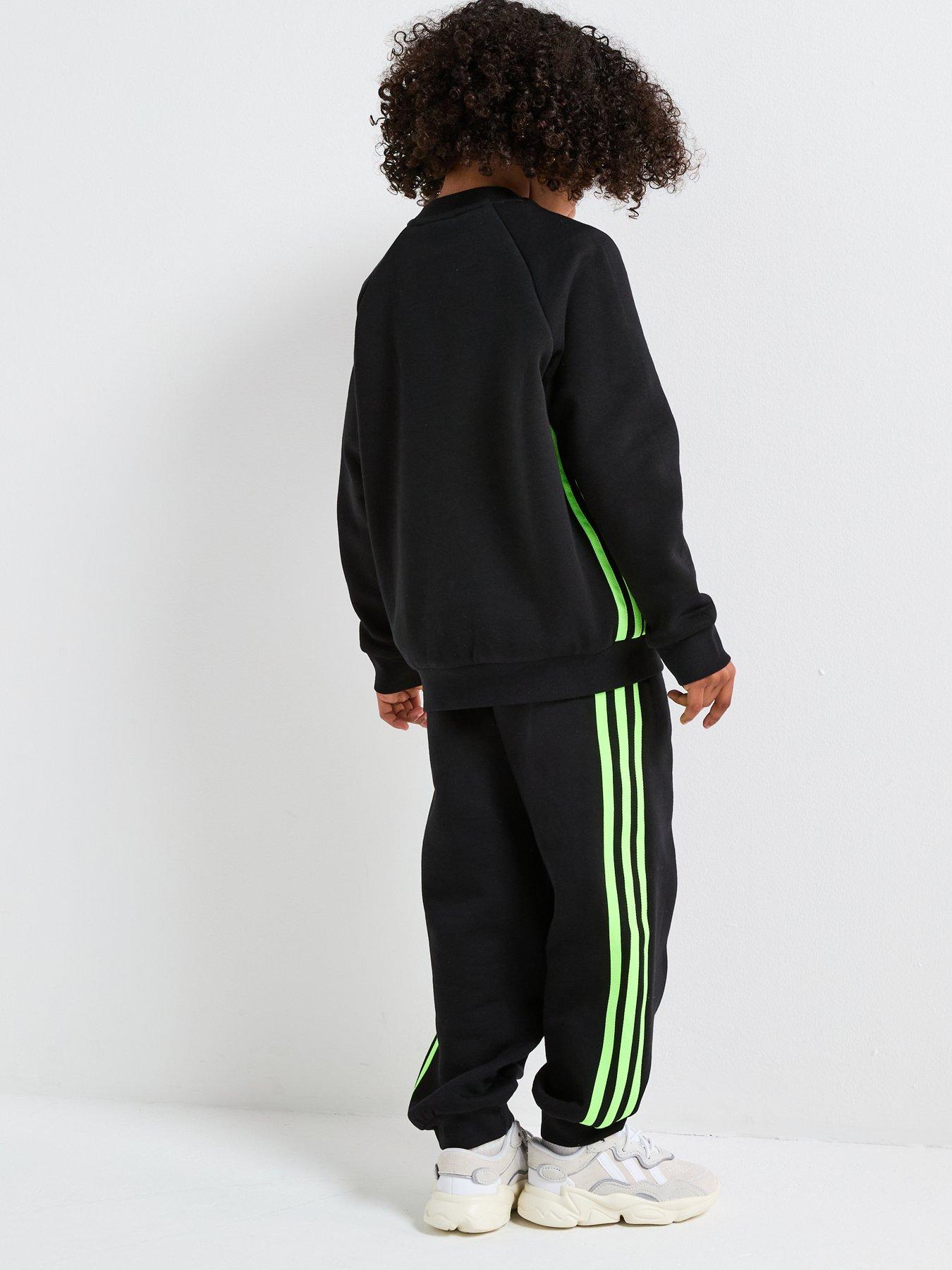 Image 2 of 6 of adidas Originals Kids Boys Adicolour Crew And Jogger Set - Black