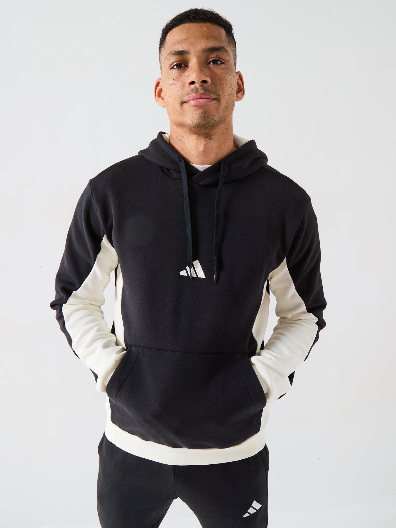 Image 5 of 6 of adidas Sportswear Men's Sportswear Fleece Colorblock Hooded Tracksuit - Black