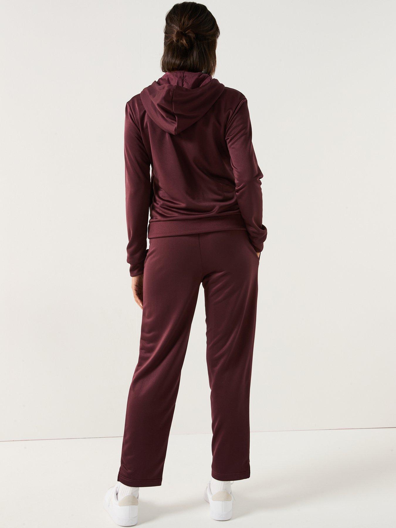 Image 2 of 6 of adidas Sportswear Women's Essentials Linear Tracksuit - Red