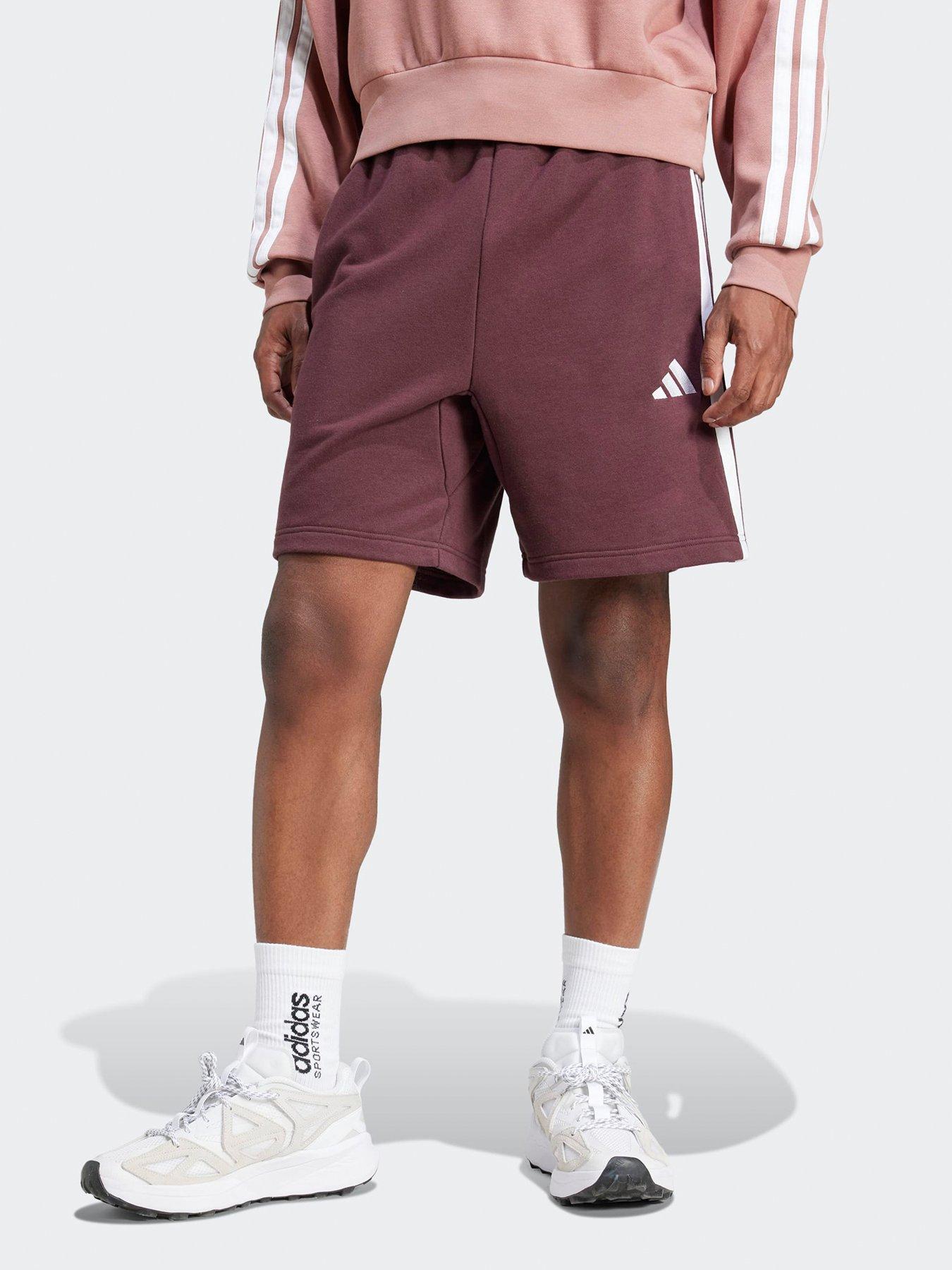 undefined Men's Essential 3-stripes French Terry Short - Red