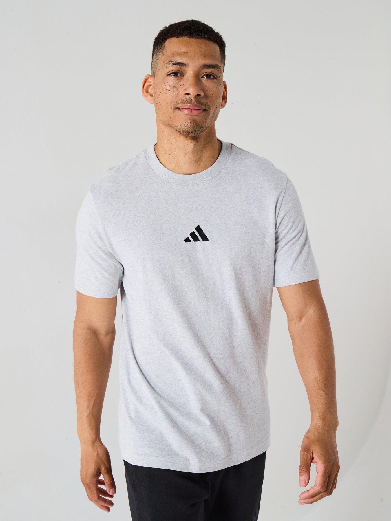 undefined Men's Essentials Small Logo T-Shirt - Grey