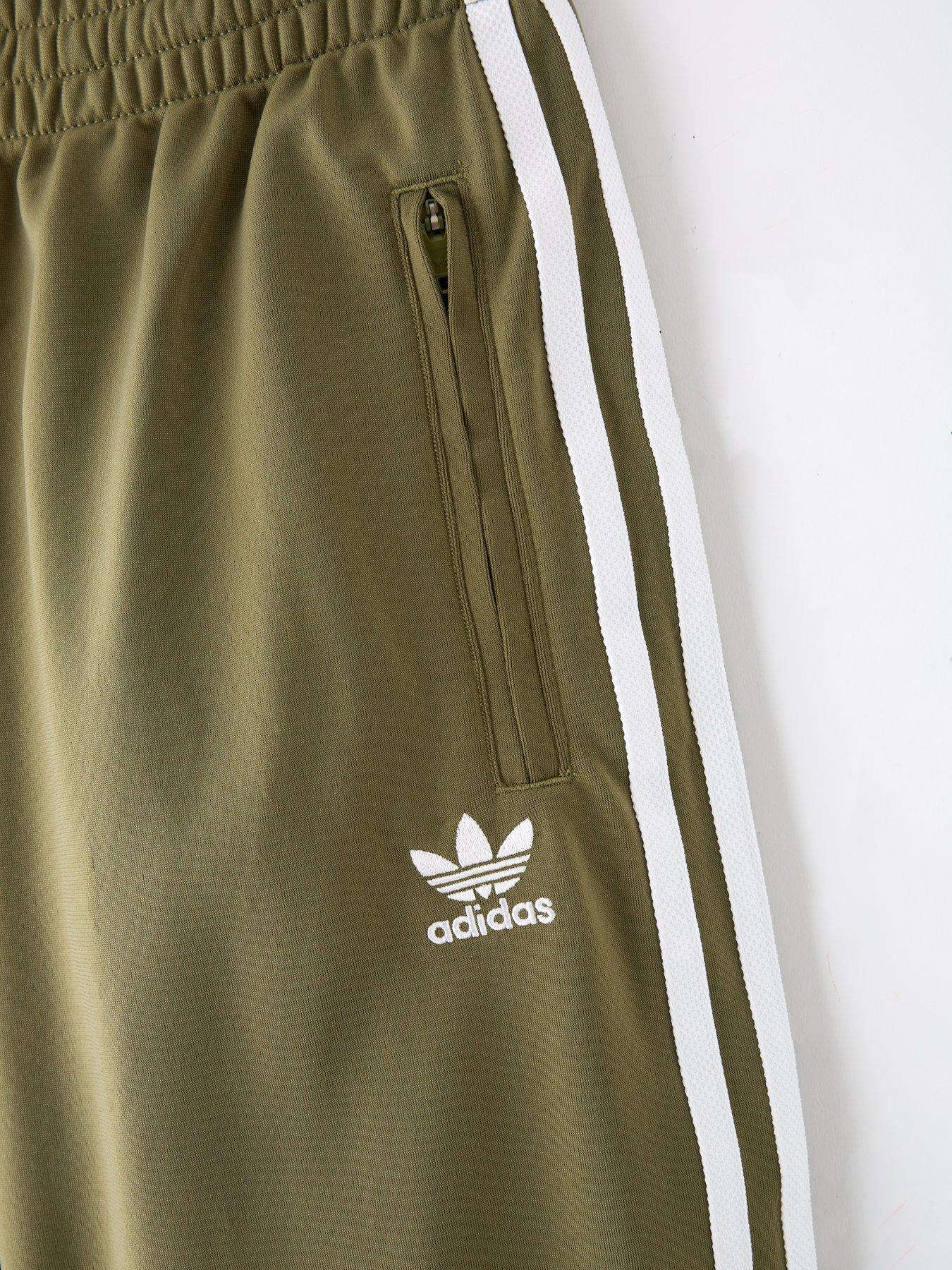Image 3 of 4 of adidas Originals Junior Girls Wide Leg Firebird Trousers - Green
