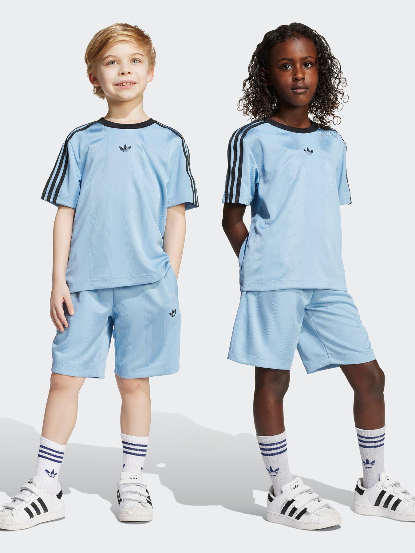 undefined Kids Boys Adicolor T-Shirt And Shorts Set - Blue