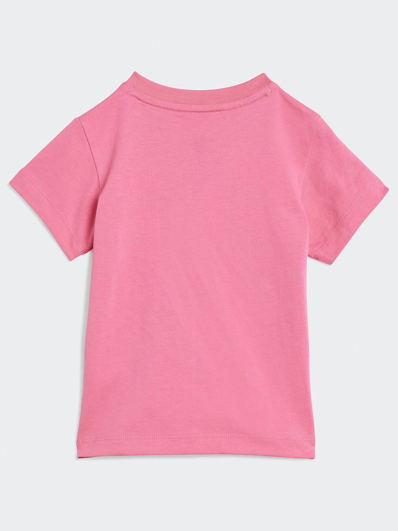 Image 2 of 5 of adidas Originals Infant Girls Cycling Shorts And T-Shirt Set - Pink