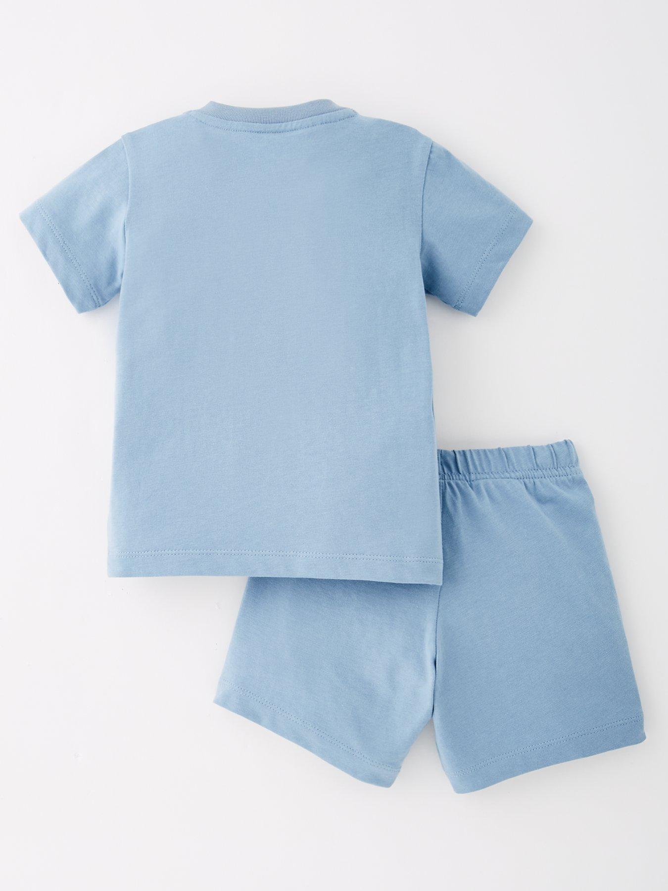 Image 2 of 4 of adidas Originals Infant Boys Trefoil Essentials Shorts Tee Set - Blue