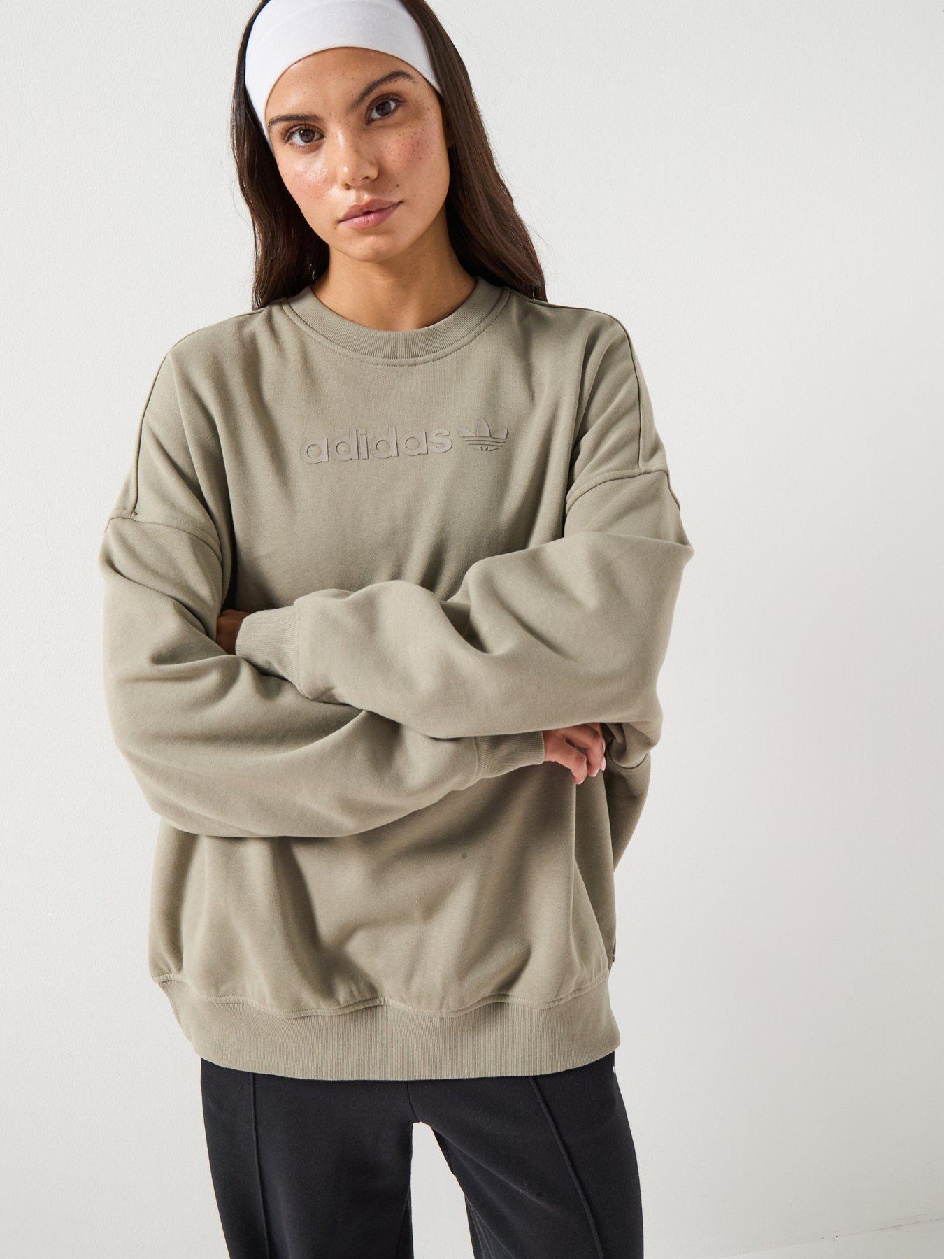 adidas Originals Women's Essential Linear Crew - Green