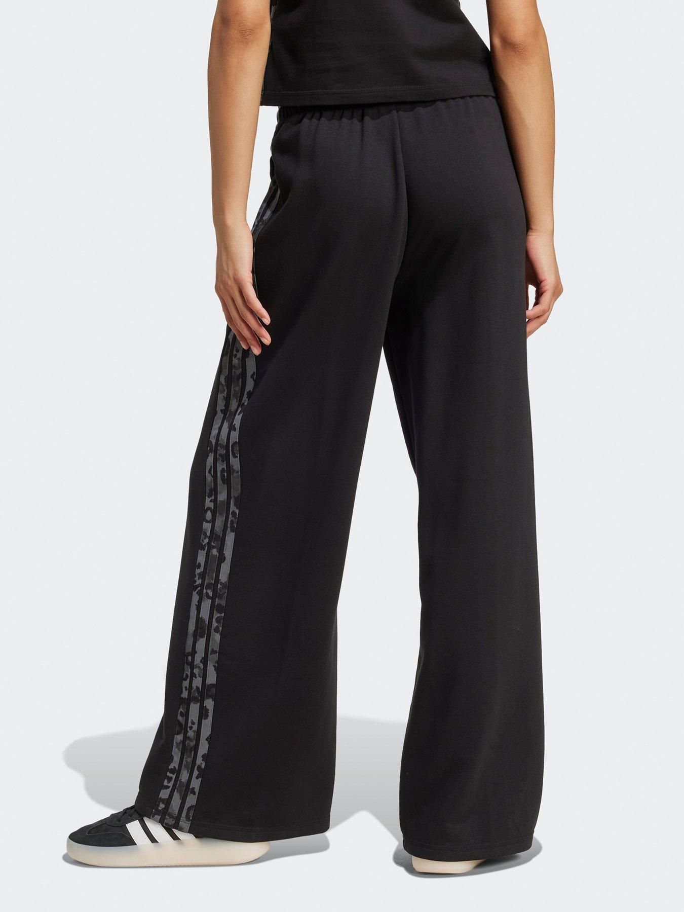Image 2 of 5 of adidas Sportswear Women's Animal Print 3-stripes Open Hem Pants - Black
