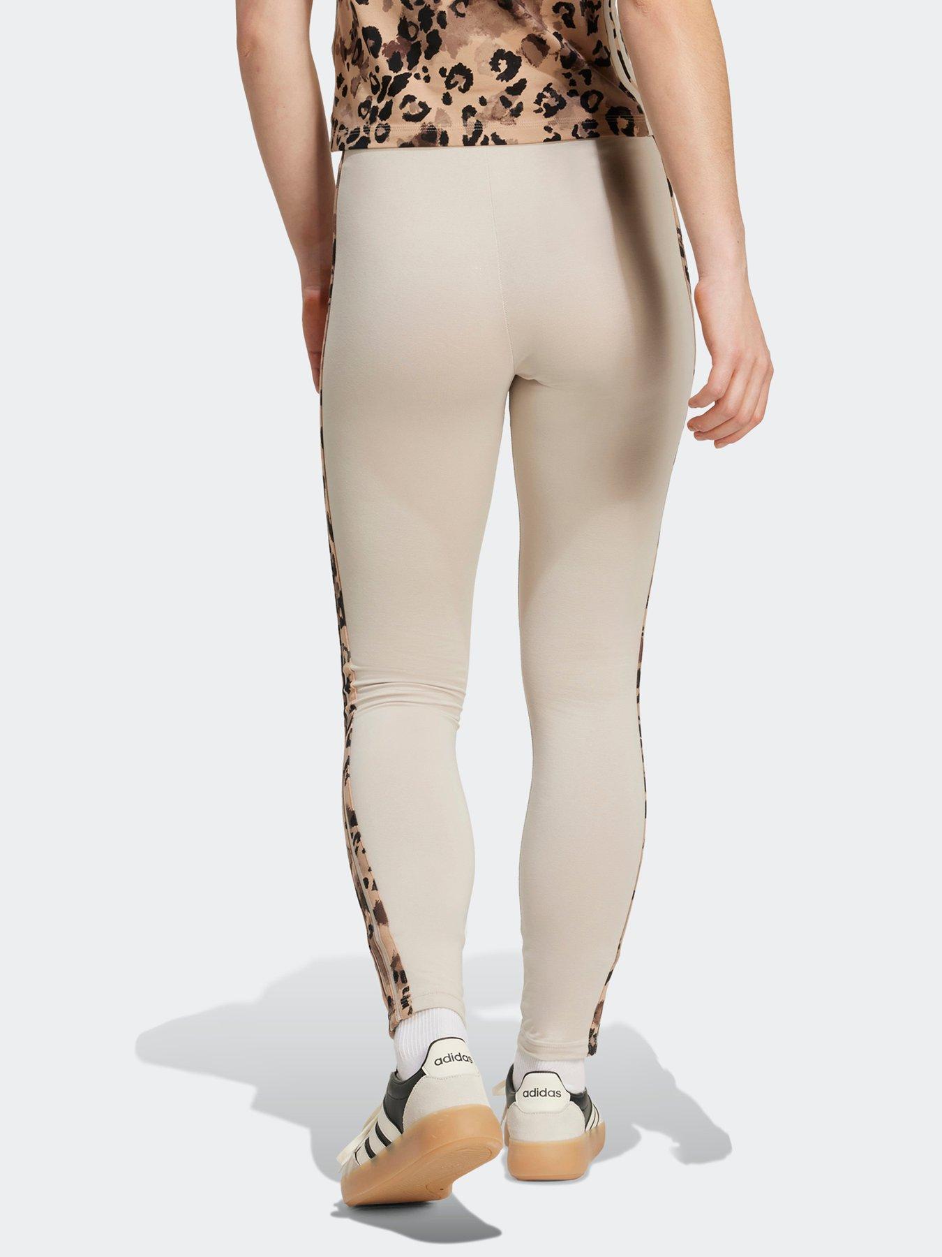 Image 2 of 5 of adidas Sportswear Women's Animal Print 3-Stripes High Rise Leggings - Grey