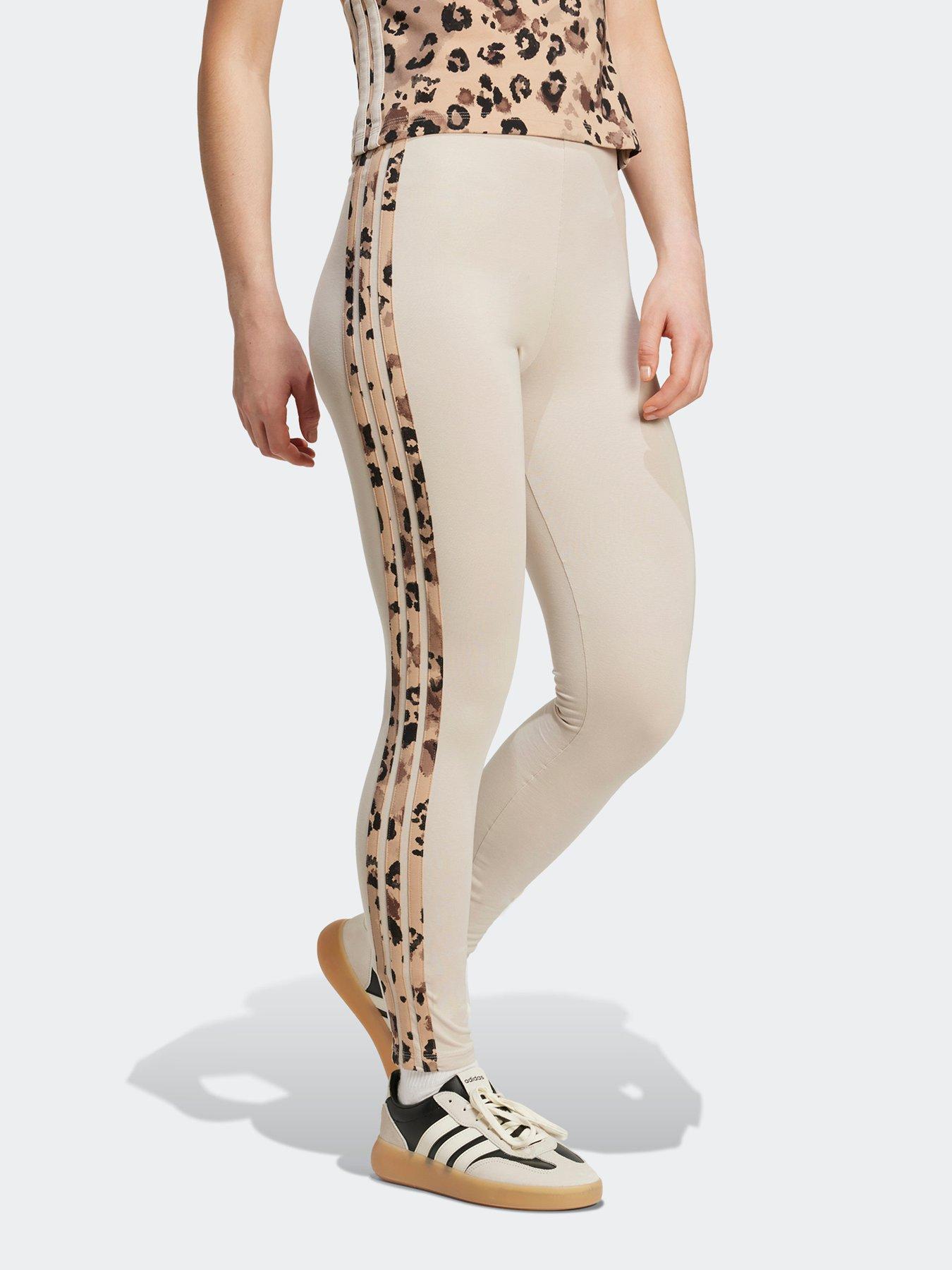 Image 3 of 5 of adidas Sportswear Women's Animal Print 3-Stripes High Rise Leggings - Grey
