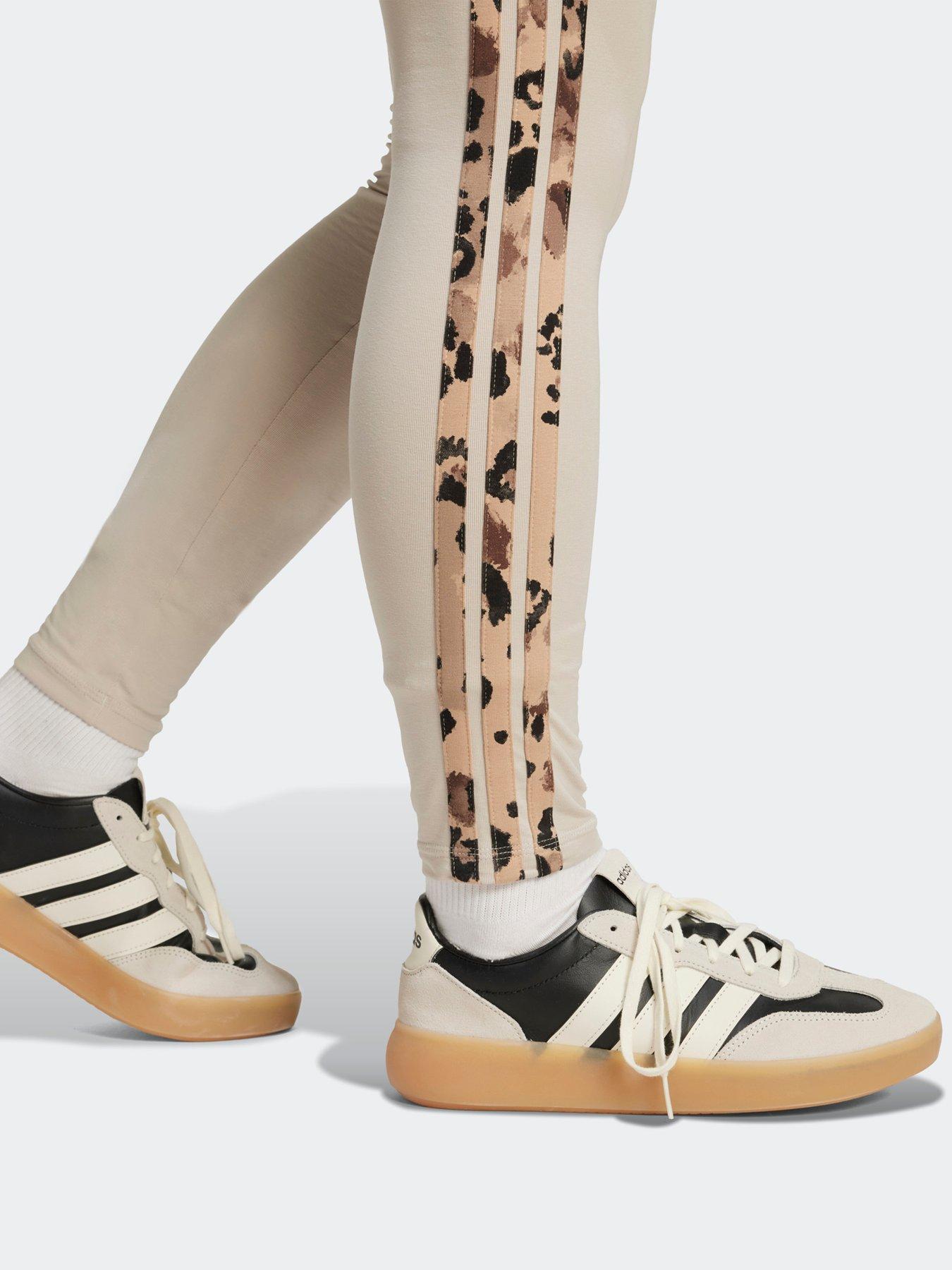 Image 5 of 5 of adidas Sportswear Women's Animal Print 3-Stripes High Rise Leggings - Grey