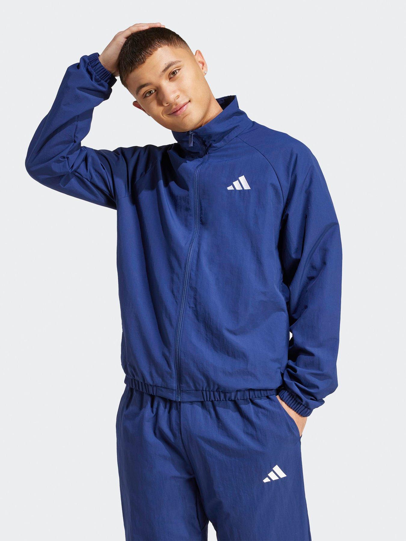 undefined Men's Essential Small Logo Windbreaker - Blue