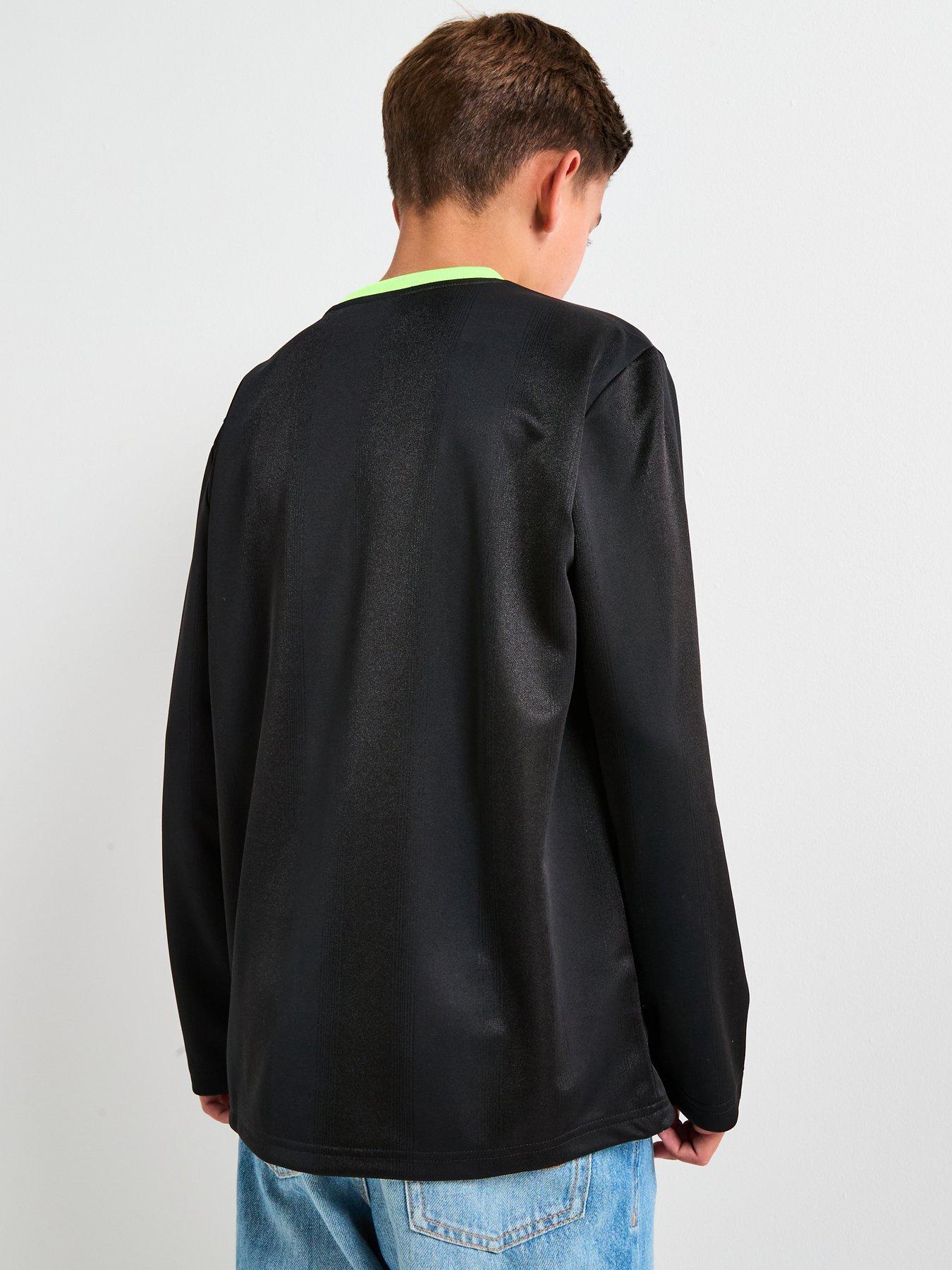 Image 2 of 6 of adidas Originals Junior Boys Adicolor Long Sleeve Graphic T-shirt - Black