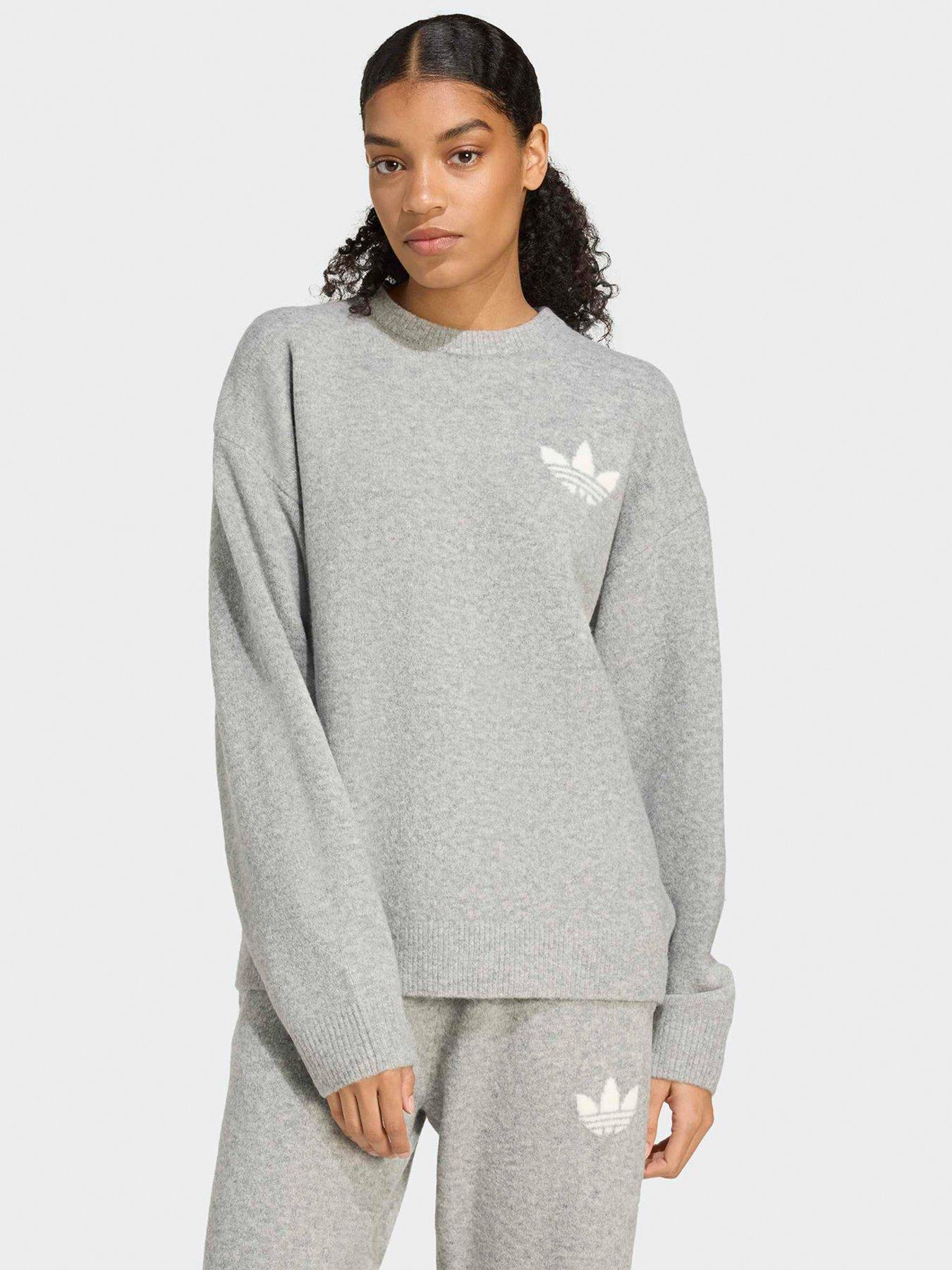 Image 1 of 5 of adidas Originals Womens Knitted Sweatshirt - Grey