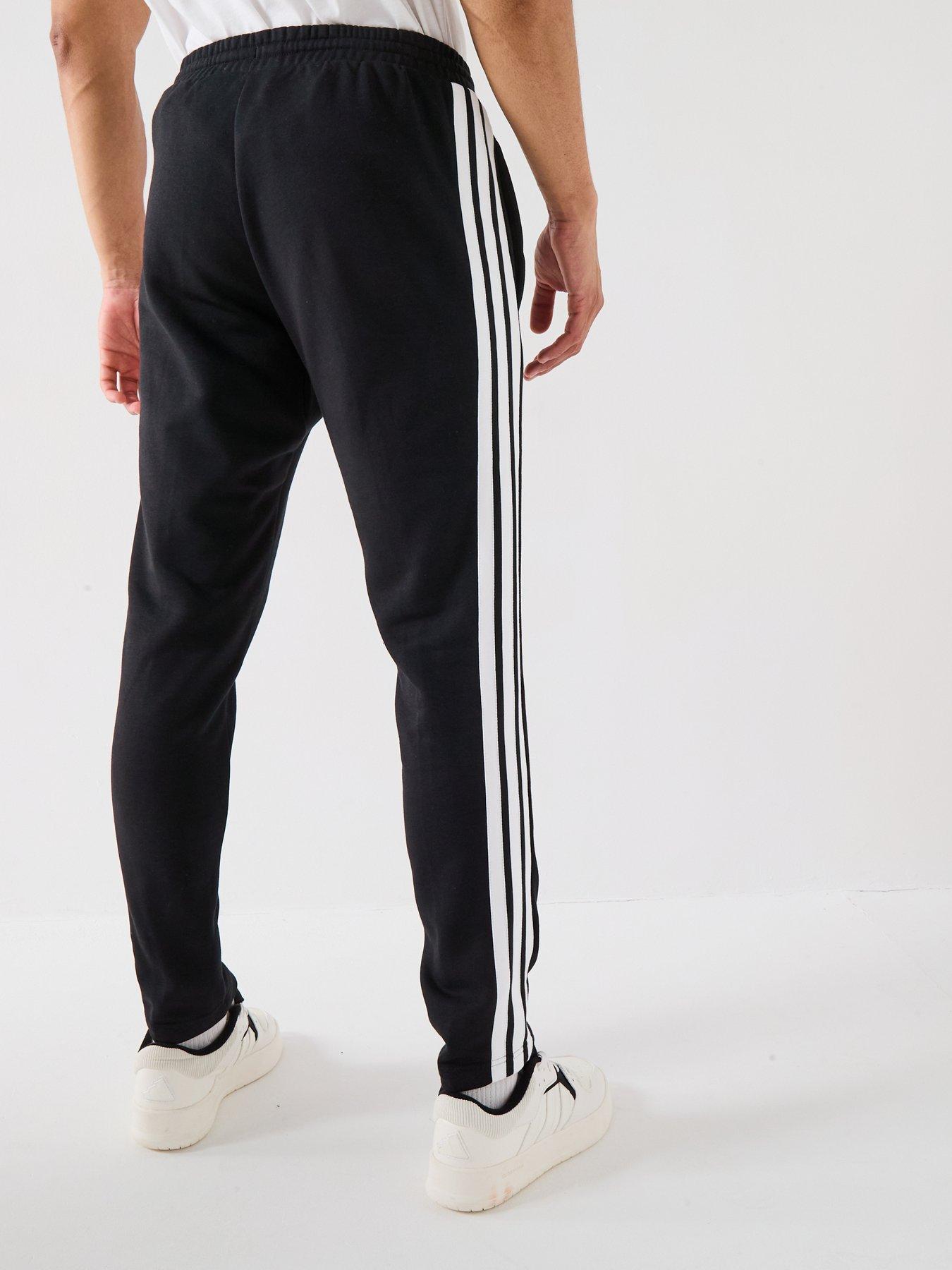 Image 2 of 6 of adidas Sportswear Men's Essentials 3-stripes Fleece Pants Open Hem - Black
