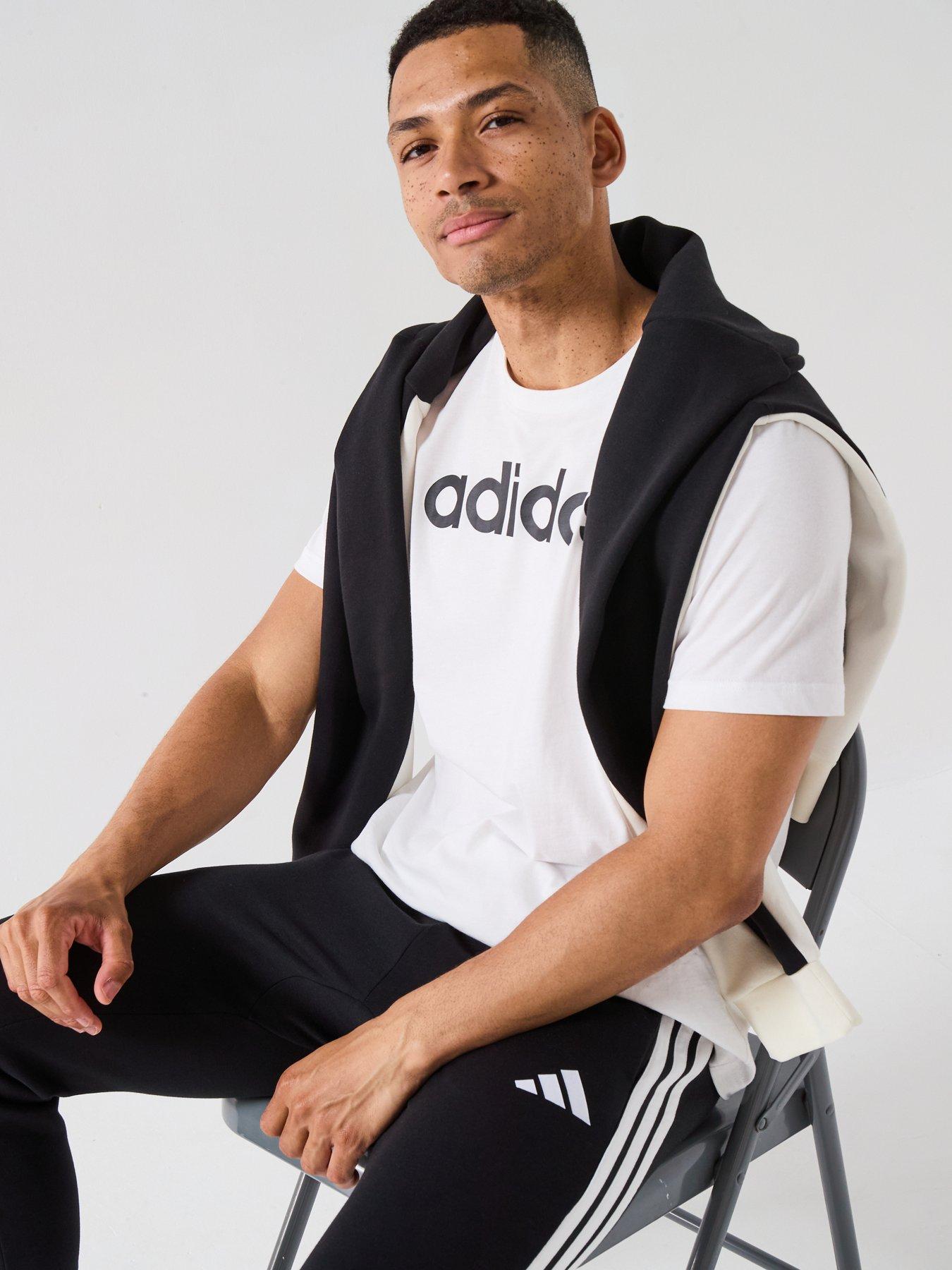 Image 5 of 6 of adidas Sportswear Men's Essentials 3-stripes Fleece Pants Open Hem - Black