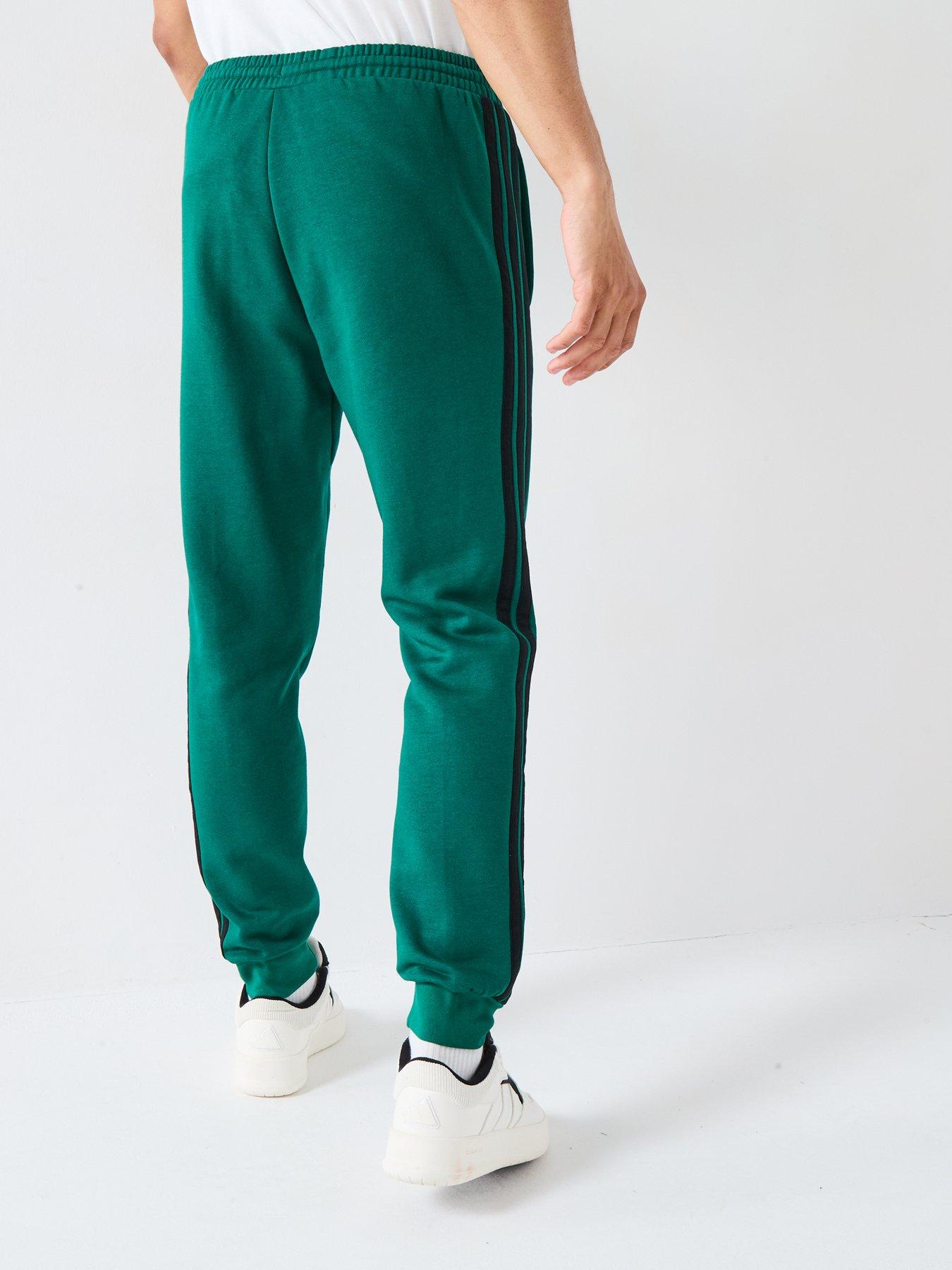 Image 2 of 5 of adidas Sportswear Men's Essentials 3-stripes Fleece Joggers - Green