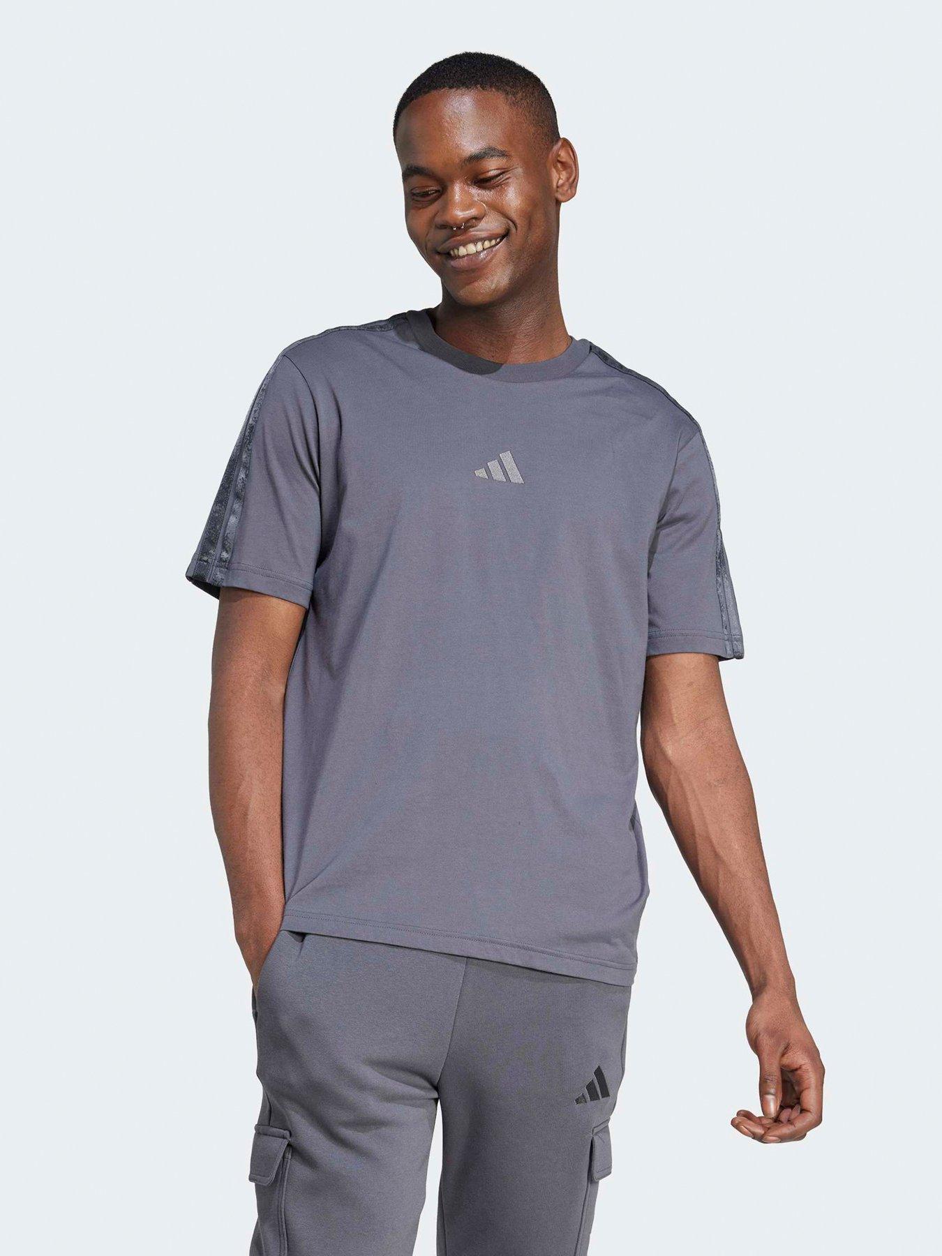 undefined Men's Aop Colourblock T-Shirt - Grey