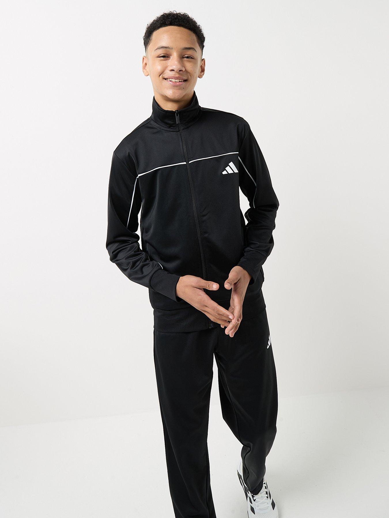  image of adidas-sportswear-junior-unisex-tricot-tracksuit-black