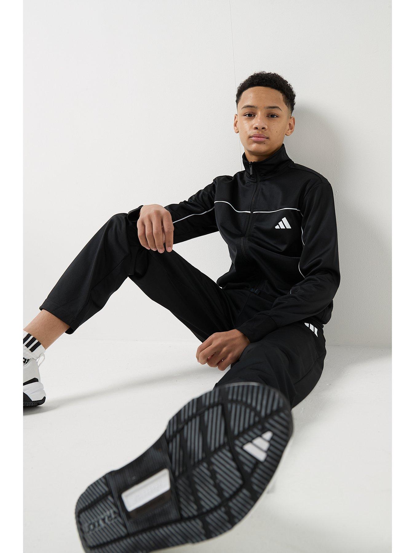  image of adidas-sportswear-junior-unisex-tricot-tracksuit-black