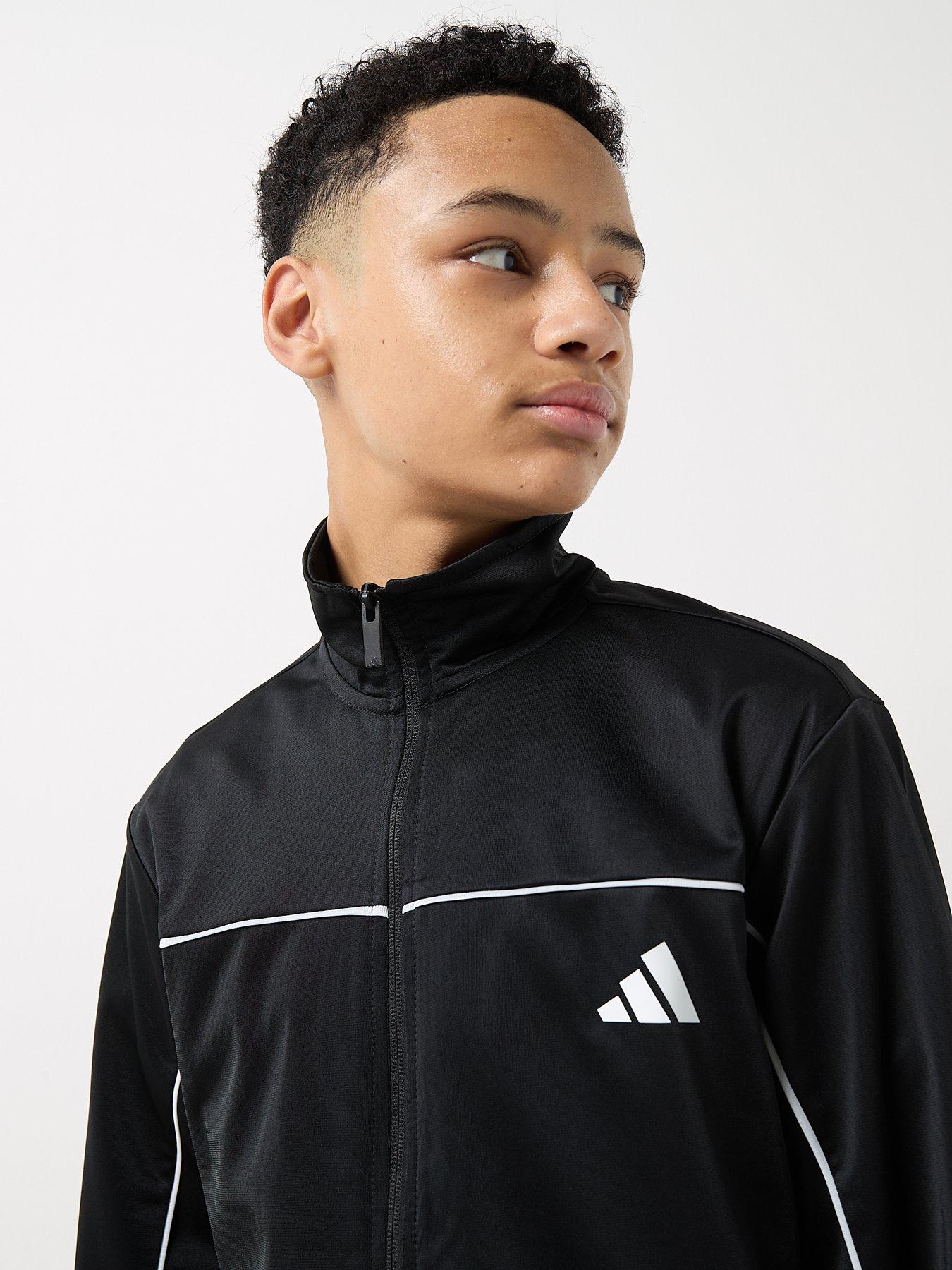  image of adidas-sportswear-junior-unisex-tricot-tracksuit-black