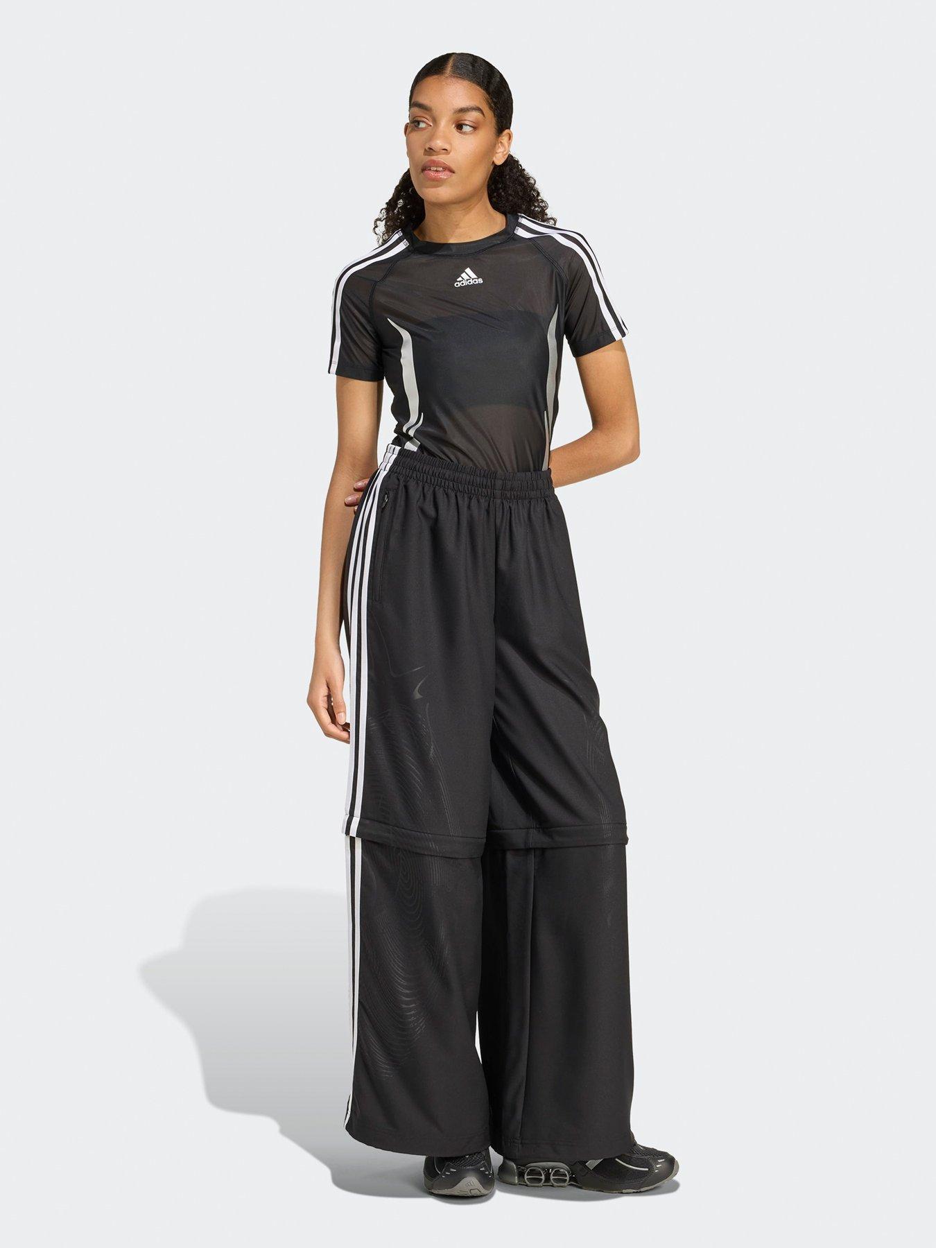 Image 3 of 5 of adidas Originals Womens Teamgeist Tight Sheer T-Shirt - Black