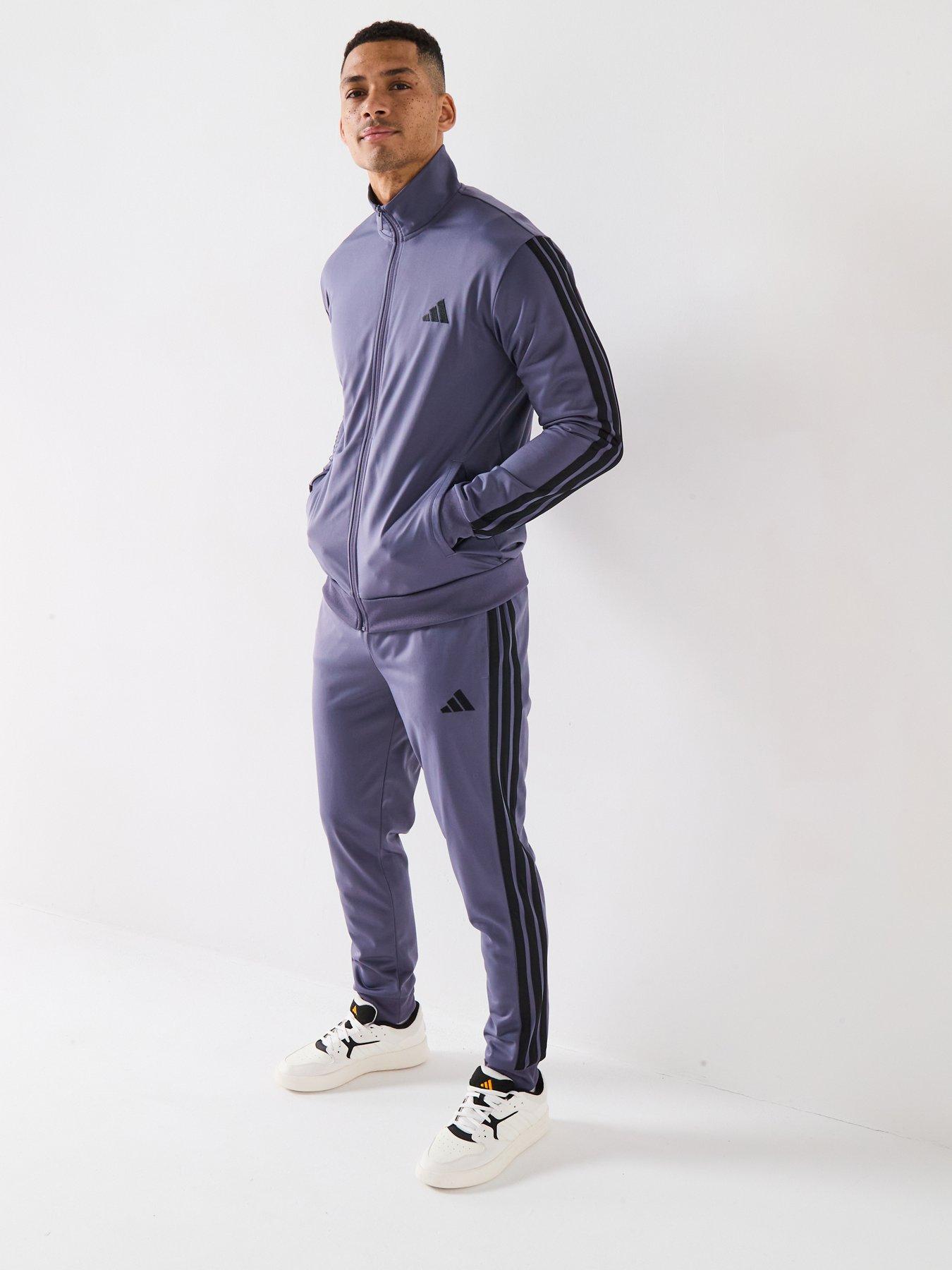 Image 1 of 6 of adidas Sportswear Men's Sportswear 3-stripes Tricot Tracksuit - Purple