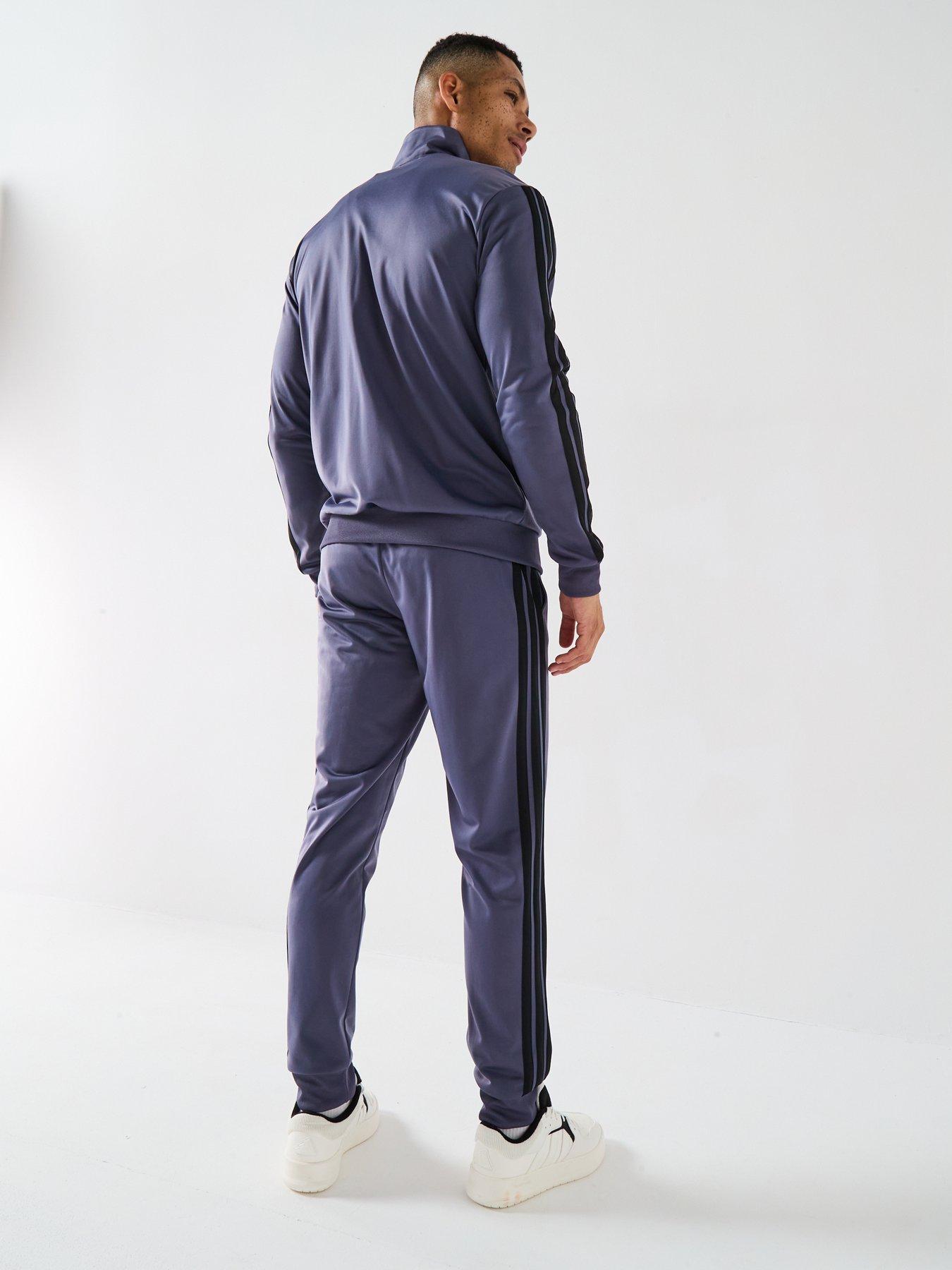 Image 2 of 6 of adidas Sportswear Men's Sportswear 3-stripes Tricot Tracksuit - Purple