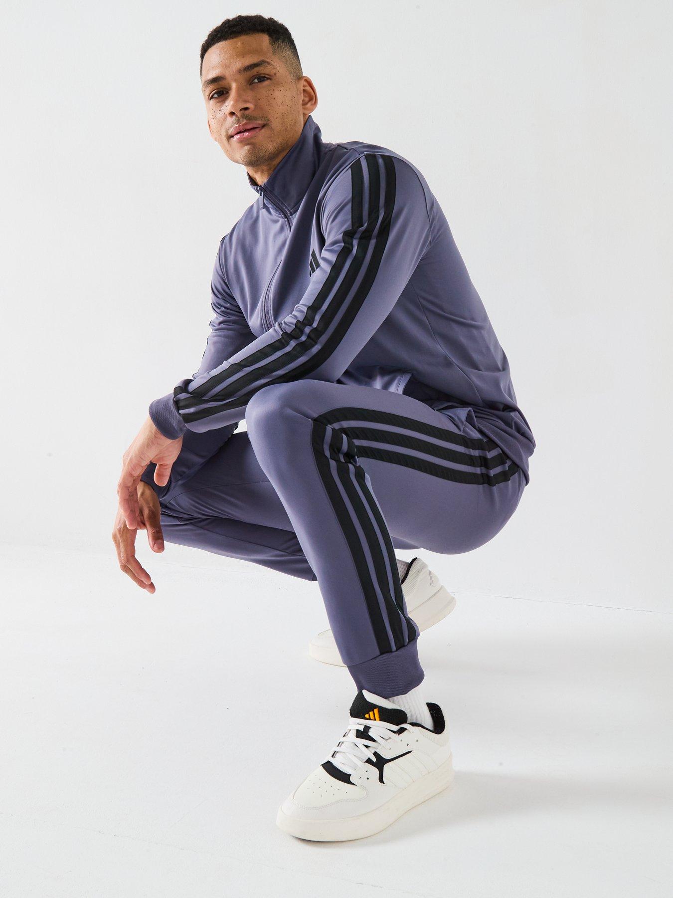 Image 5 of 6 of adidas Sportswear Men's Sportswear 3-stripes Tricot Tracksuit - Purple