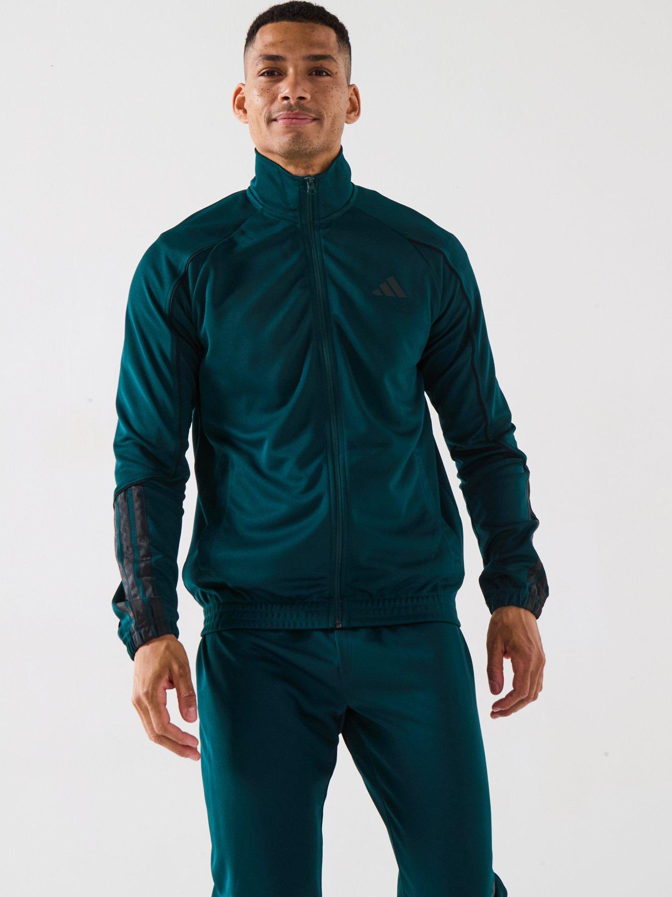 Image 4 of 6 of adidas Sportswear Men's 3 Stripes Tracksuit - Green