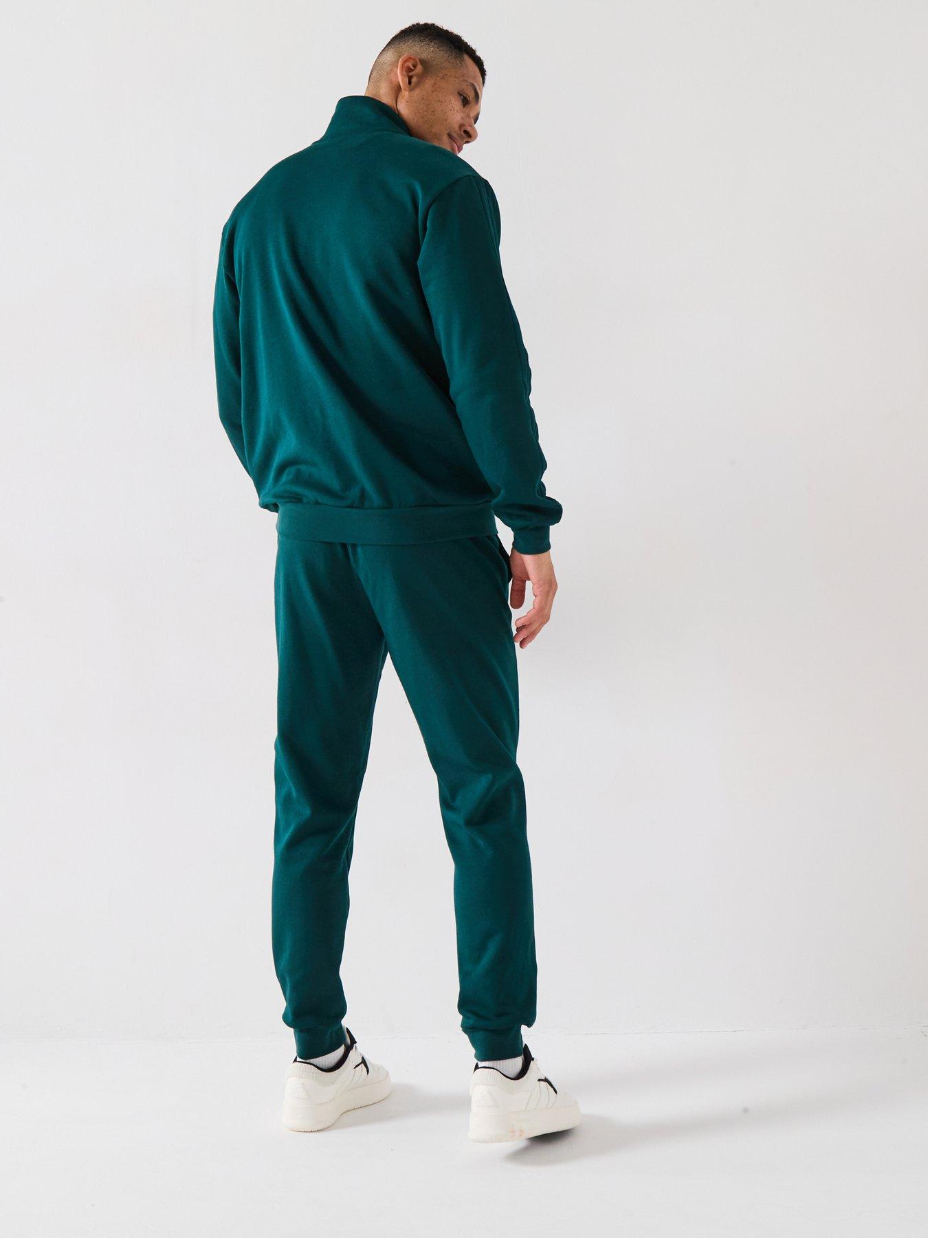  image of adidas-sportswear-mens-3-stripes-tracksuit-green