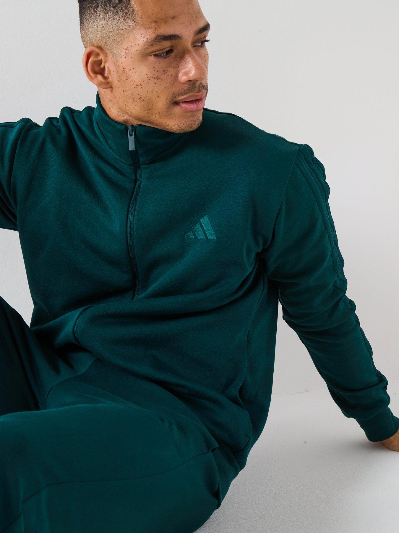  image of adidas-sportswear-mens-3-stripes-tracksuit-green