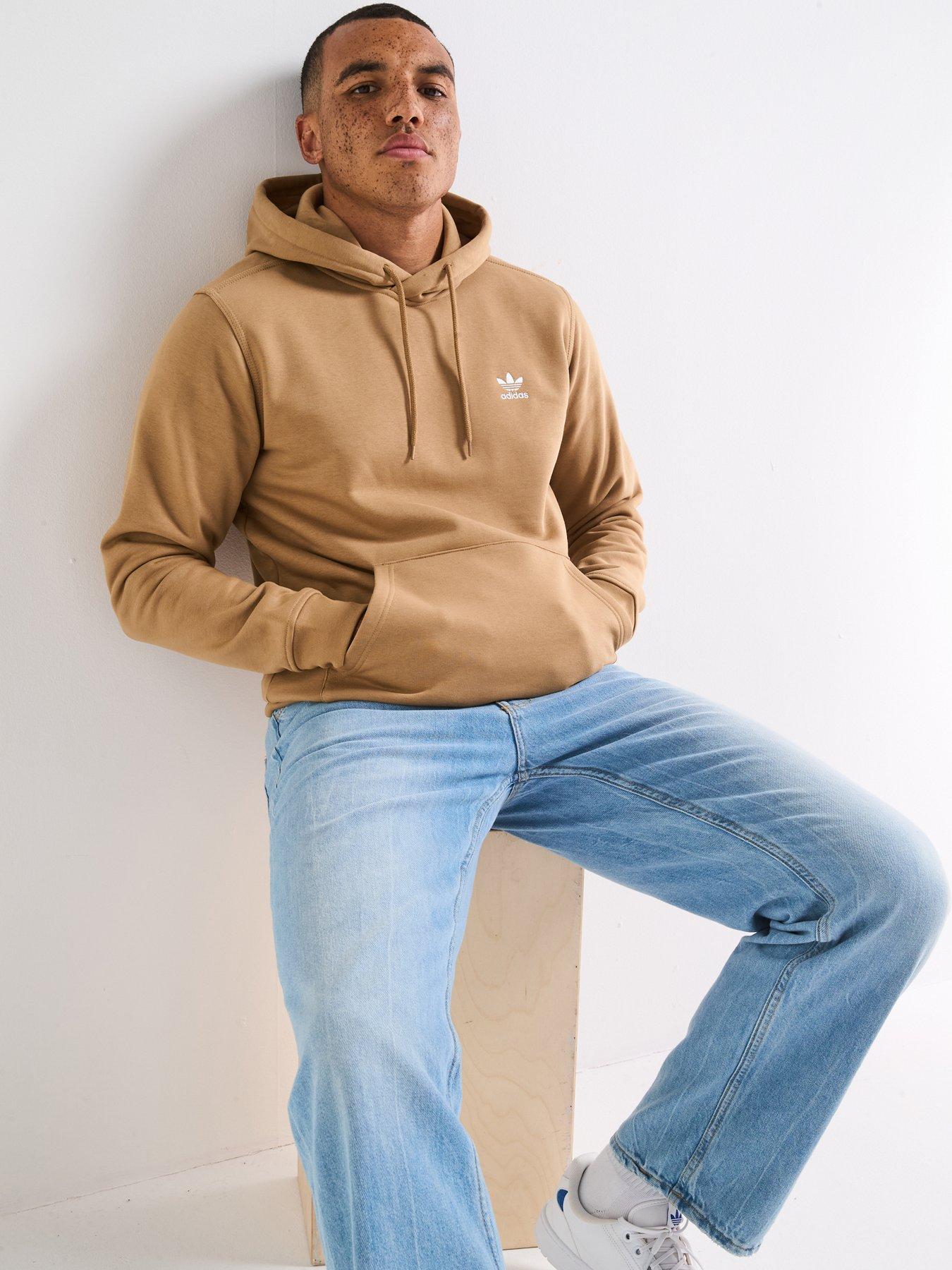 Image 4 of 6 of adidas Originals Men's Trefoil Essentials Hoodie - Brown