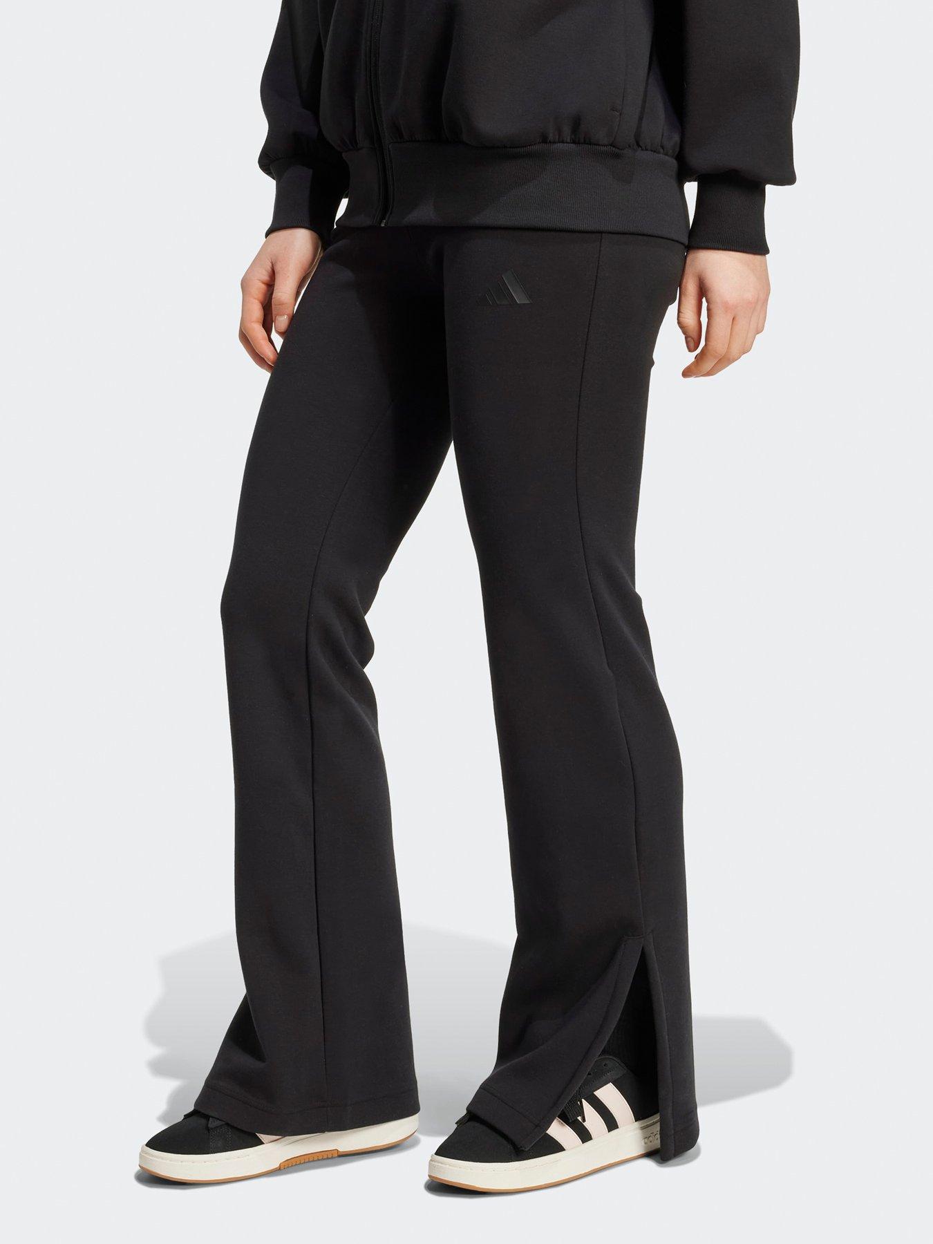 adidas Originals Womens Rib Flared Pant - Black | Littlewoods