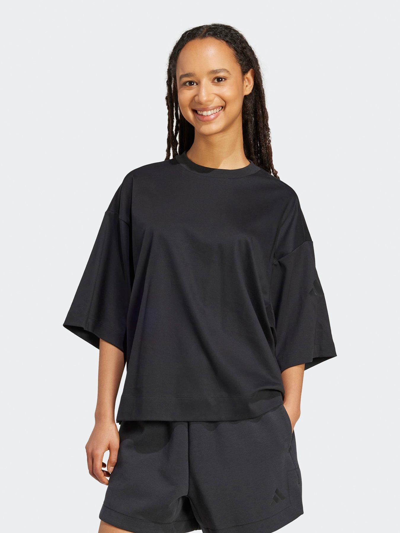 Image 1 of 6 of adidas Sportswear Women's All Szn Soft Lux Loose Tee - Black