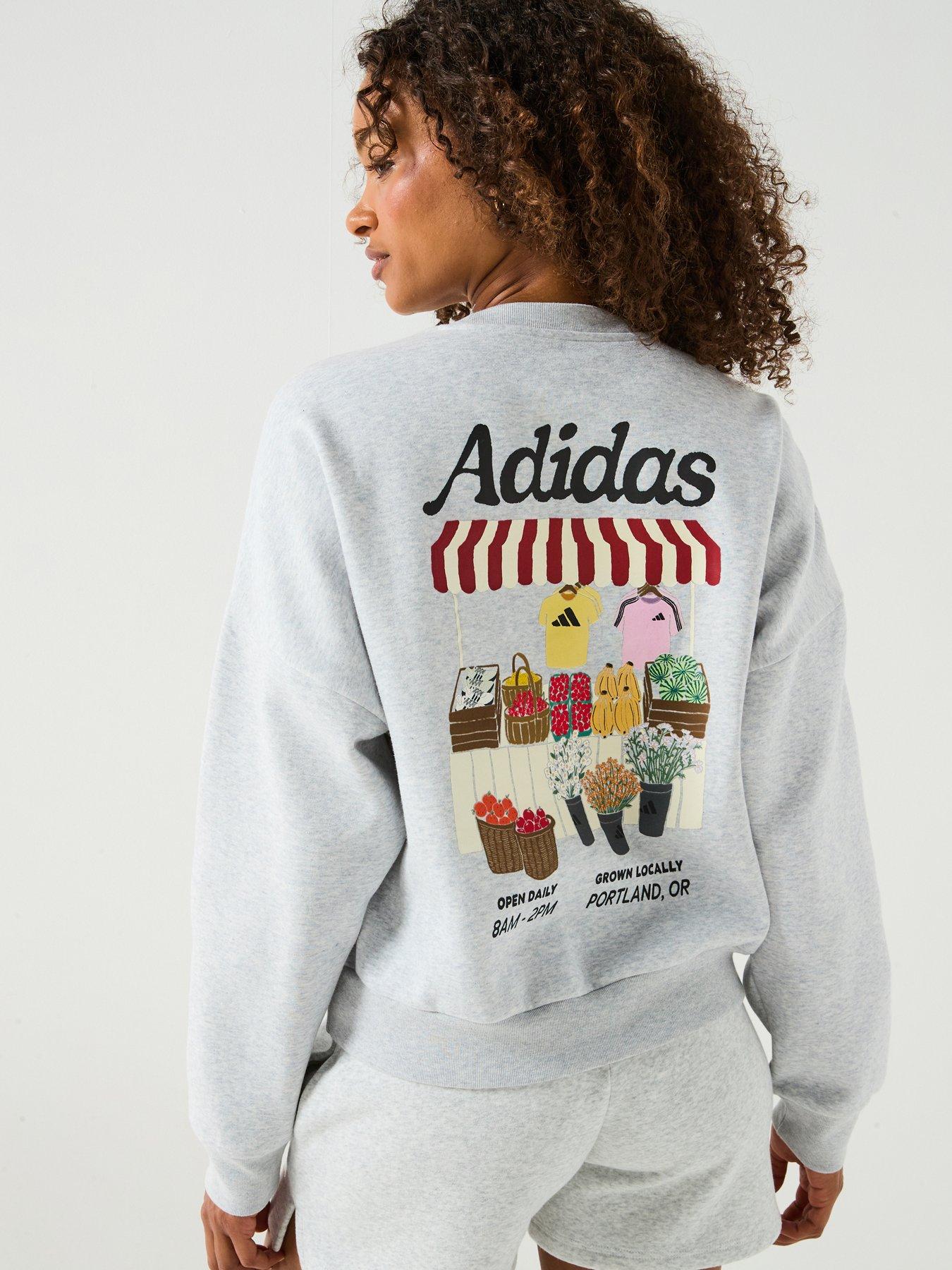 Image 1 of 4 of adidas Sportswear Women's Farmers Market Graphic Sweatshirt - Grey